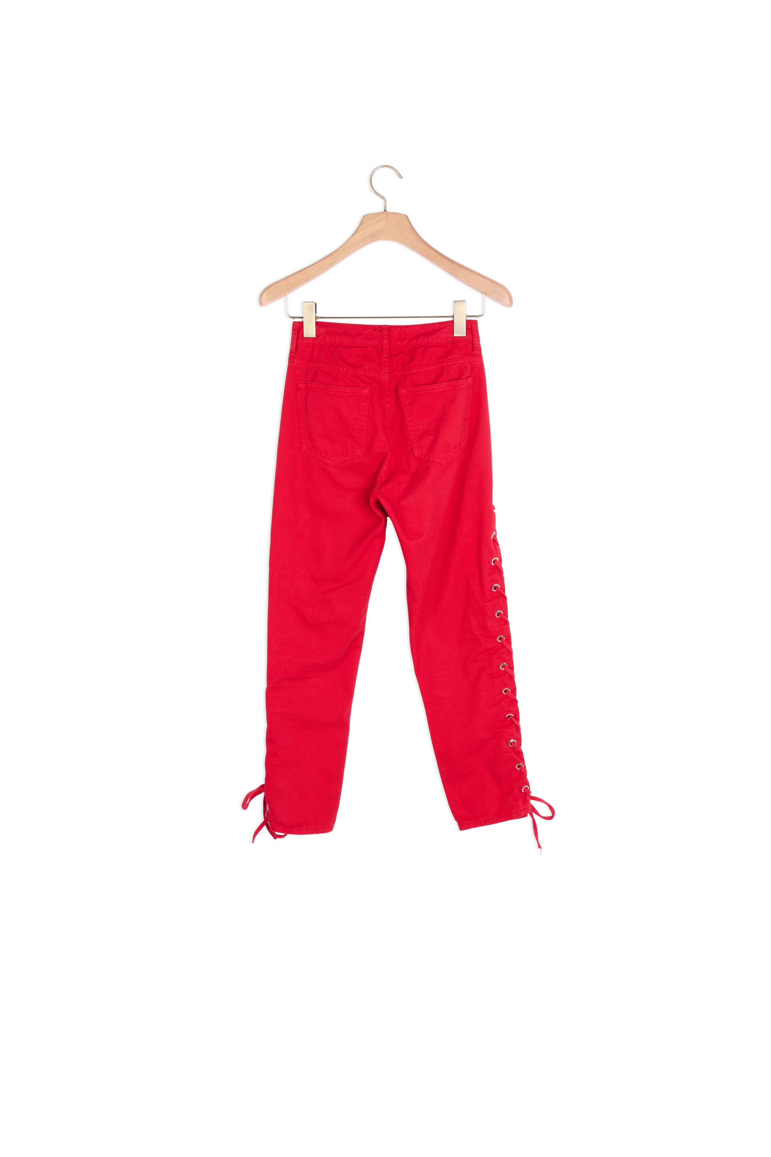 Pantalon en coton avec laçage Sandro seconde main
