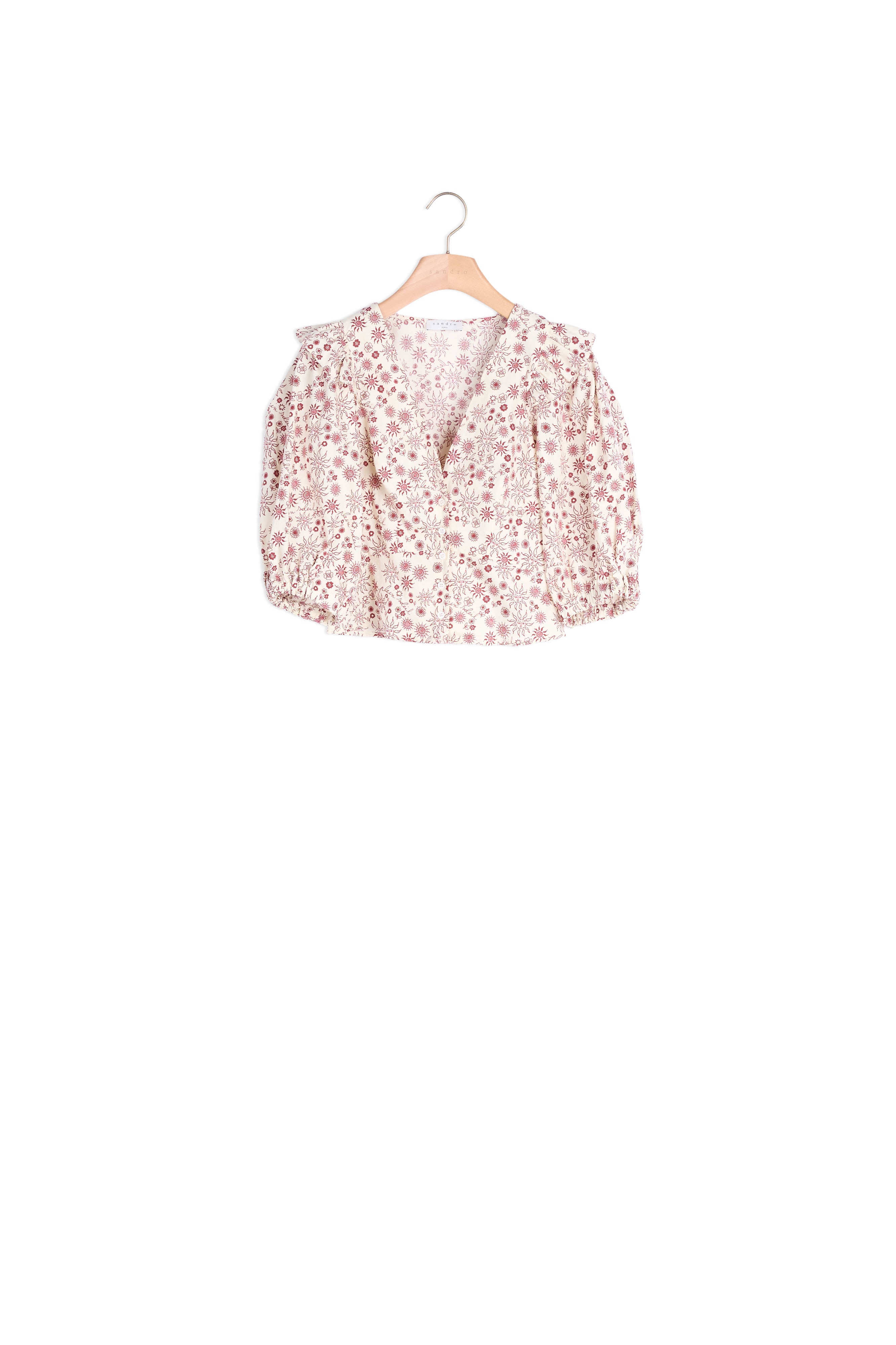 Chemise courte imprimée Sandro seconde main