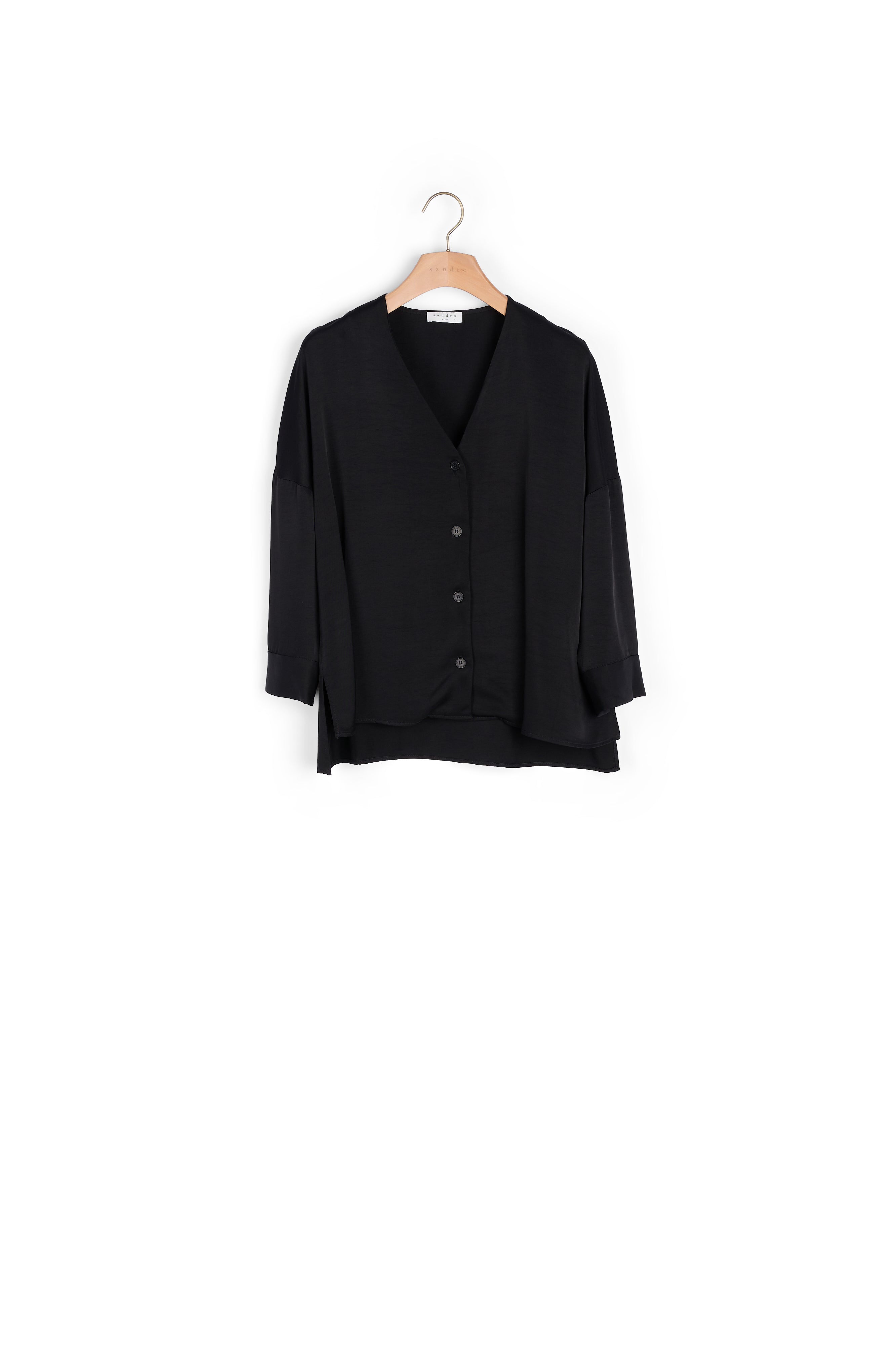 Chemise Noire Sandro seconde main