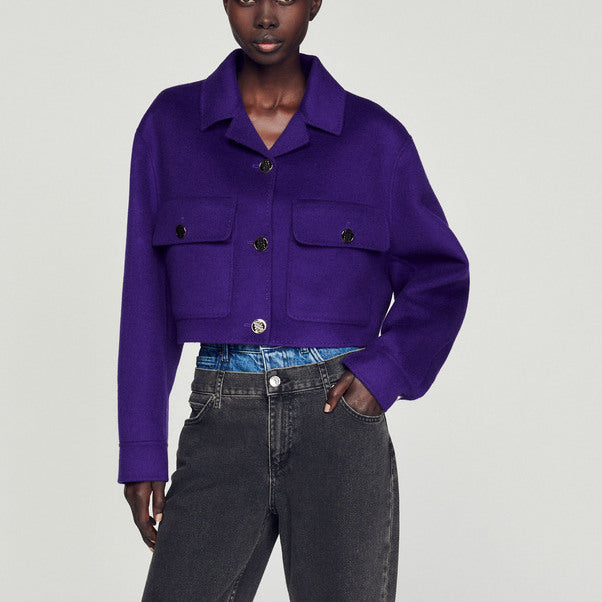 Manteau court en laine Sandro seconde main