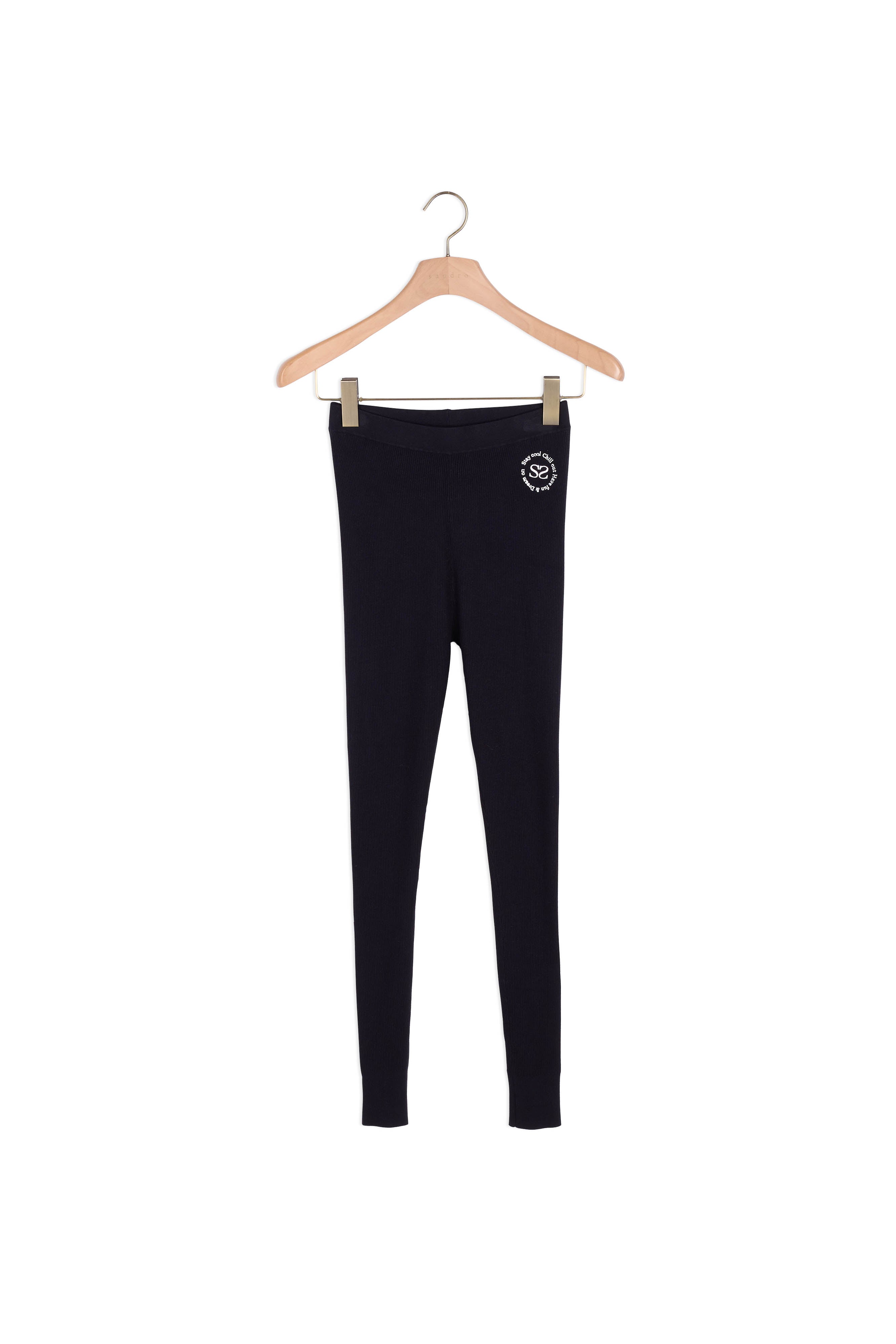 Legging en Maille avec broderie Sandro seconde main