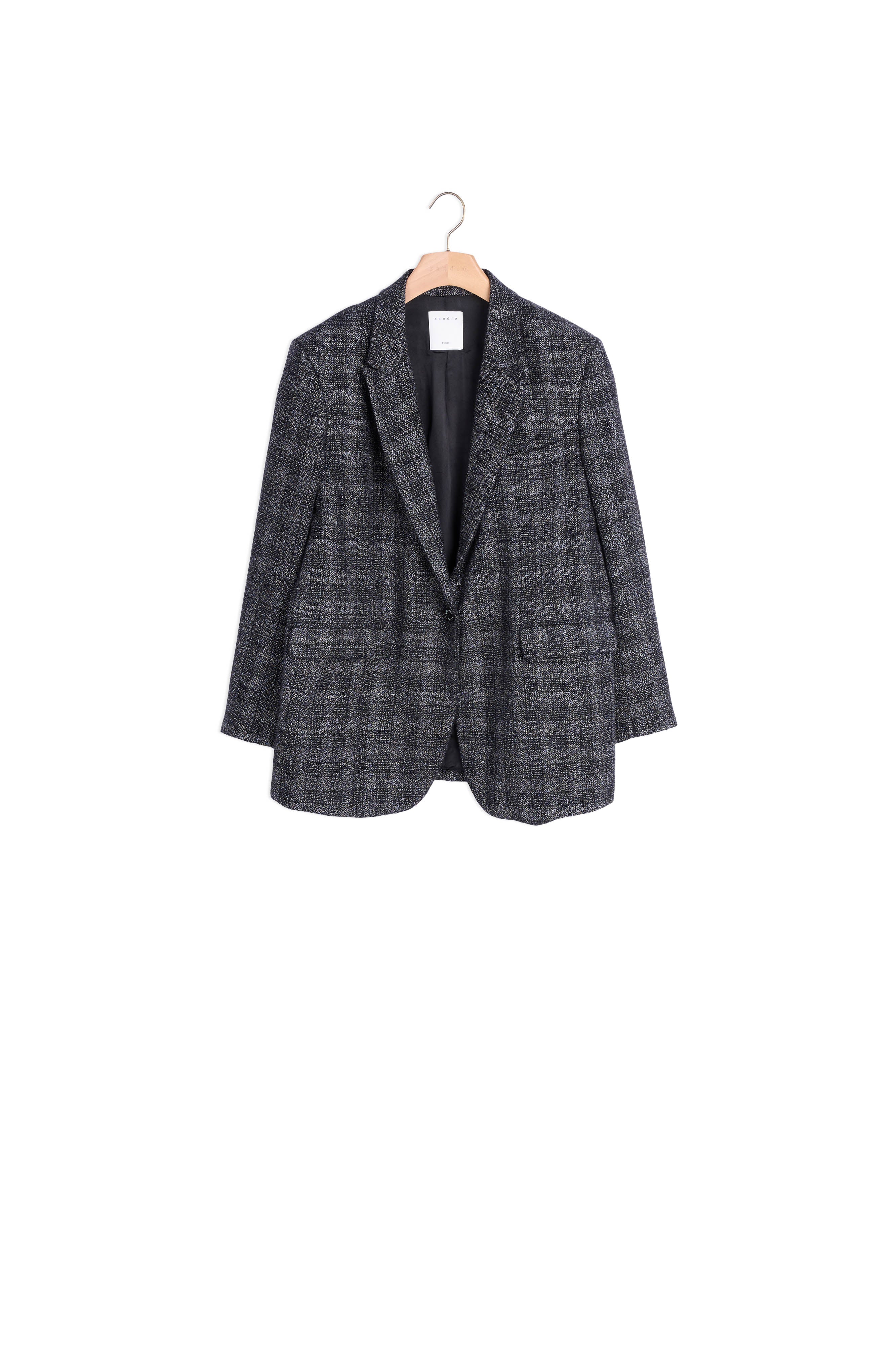 Veste tailleur à carreaux Sandro seconde main