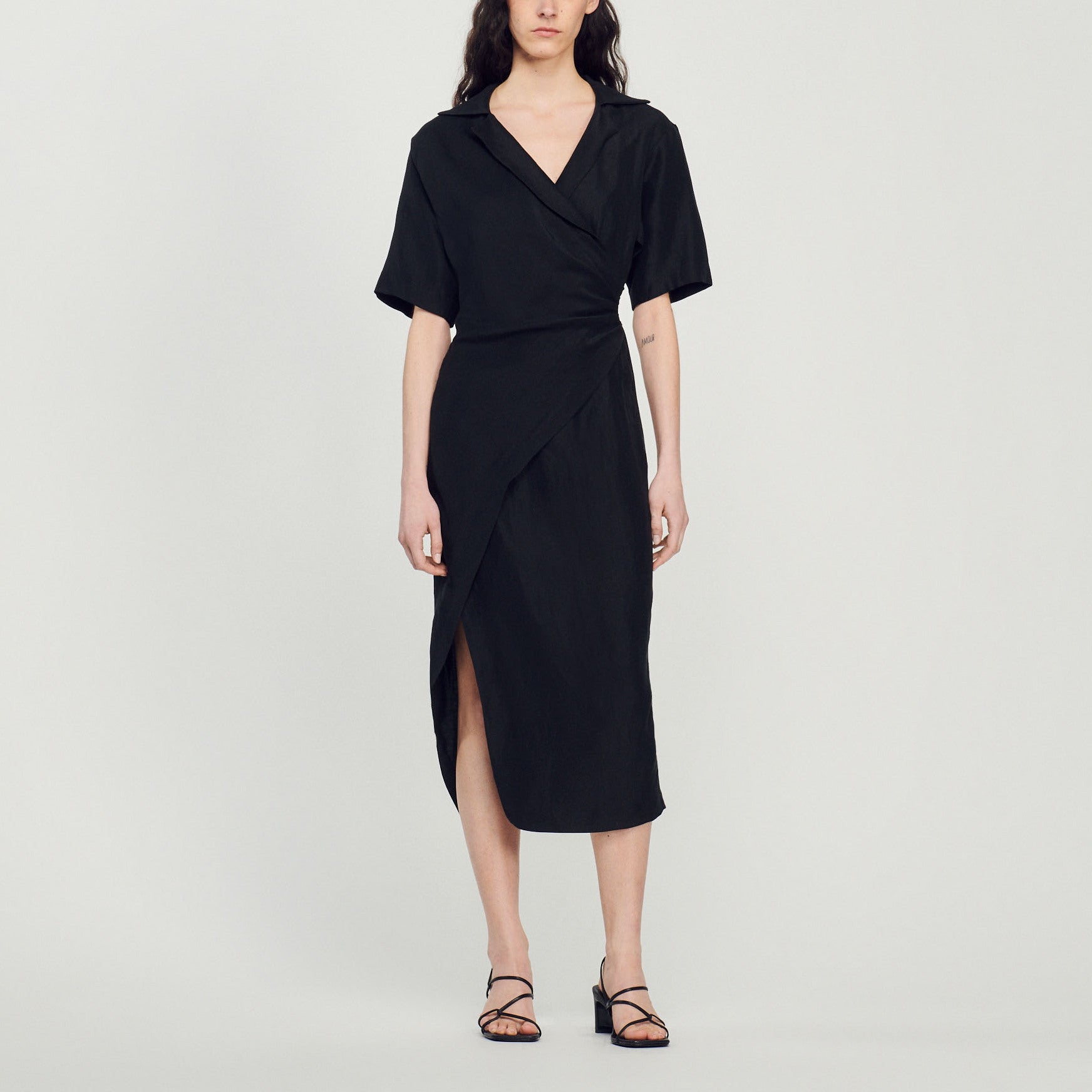 Robe drapée asymétrique Sandro seconde main