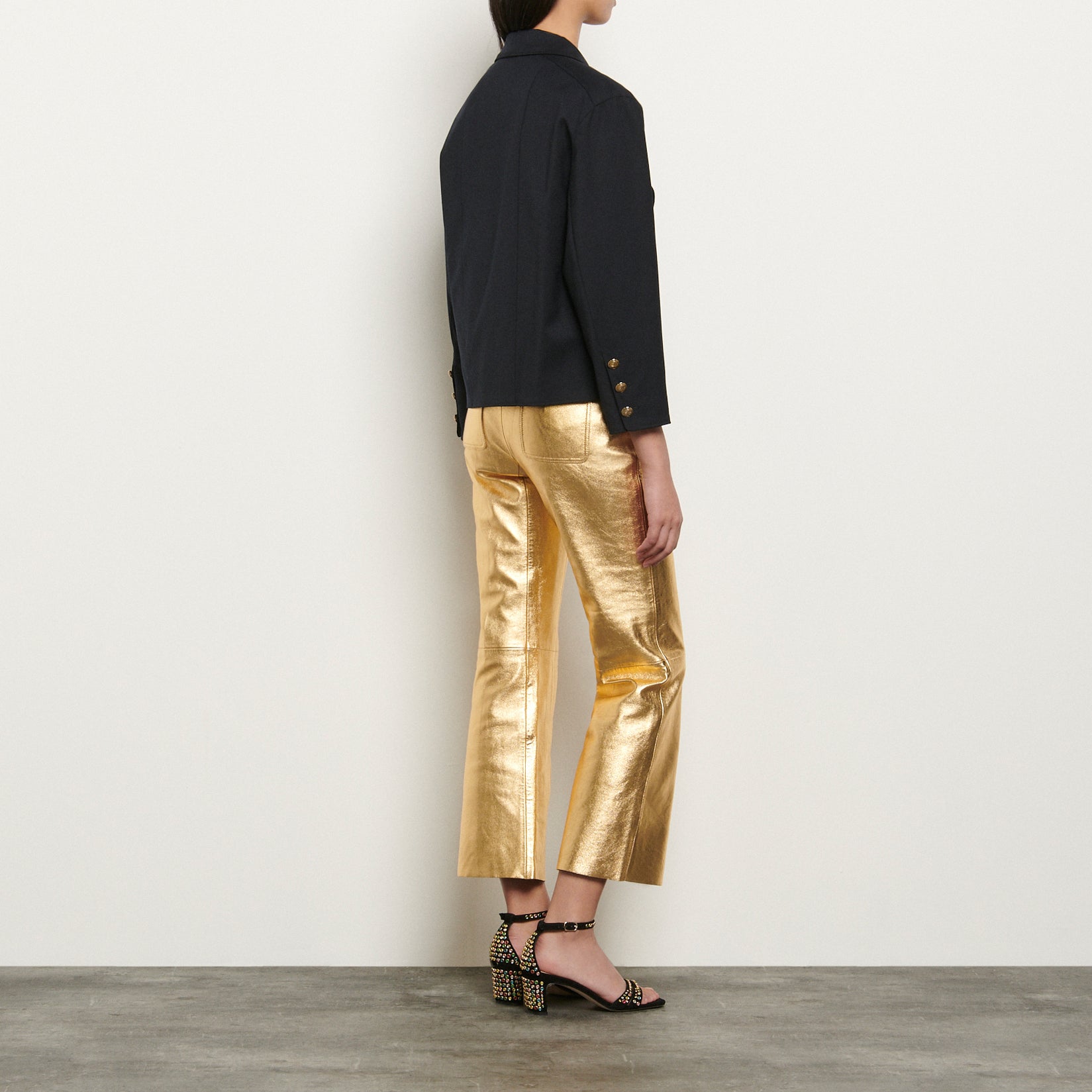 Veste tailleur courte avec patch Sandro seconde main