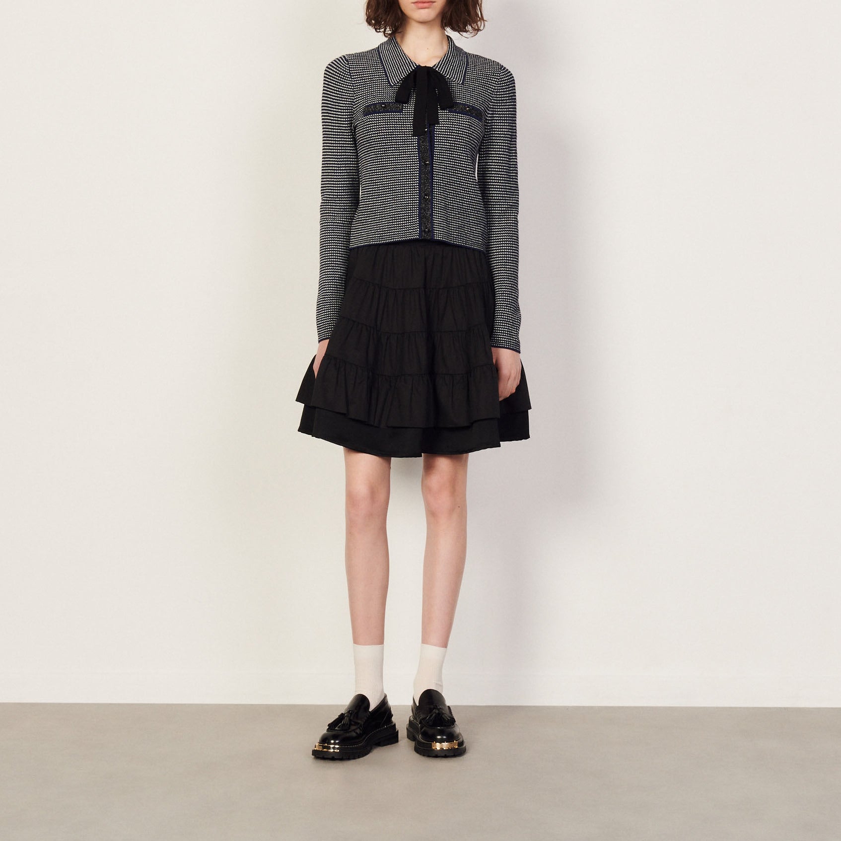 Cardigan court en Maille fantaisie Sandro seconde main