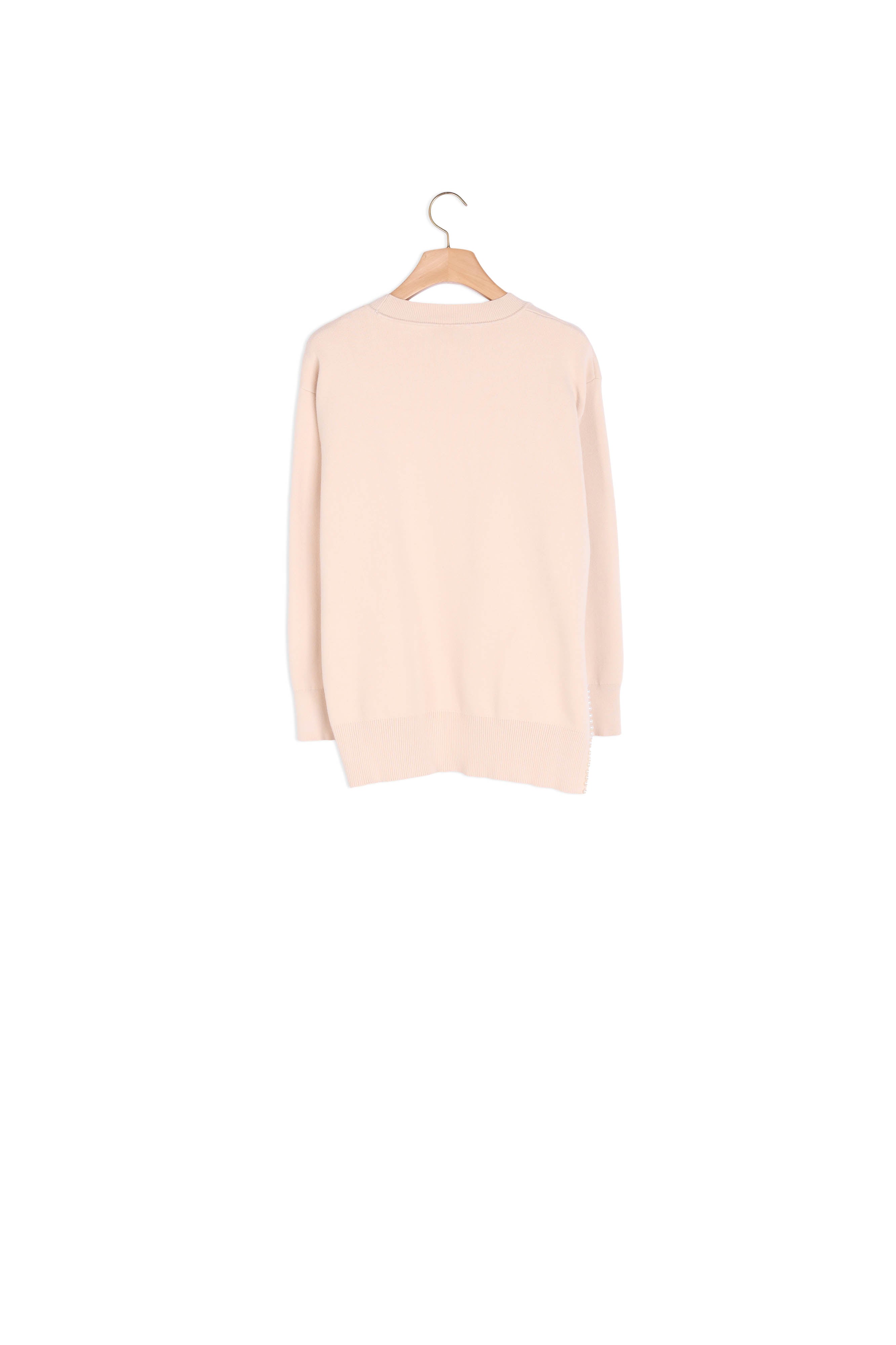 Pull avec une fente brodée de perles Sandro seconde main