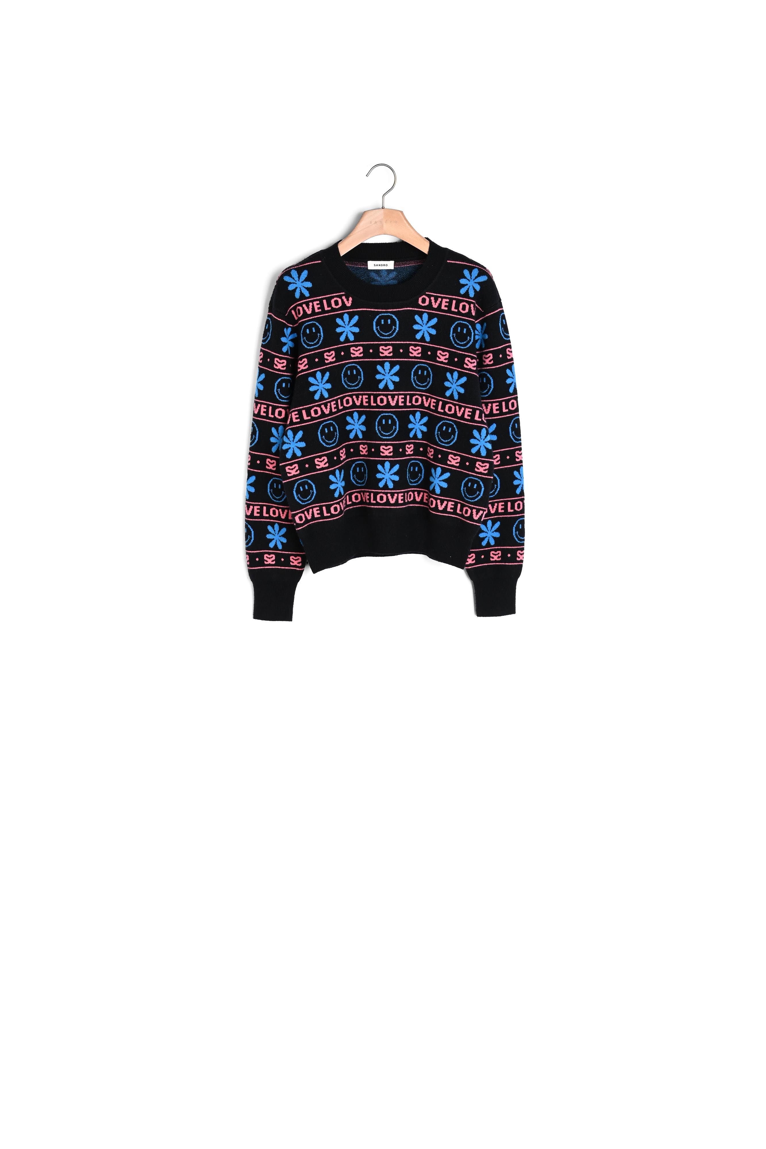 Pull jacquard Smiley© Sandro seconde main