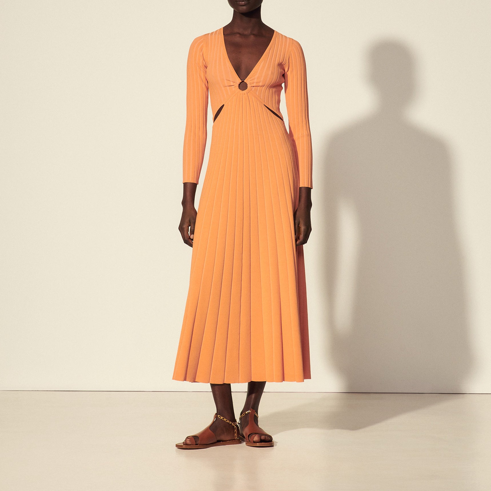 Robe longue en Maille Sandro seconde main