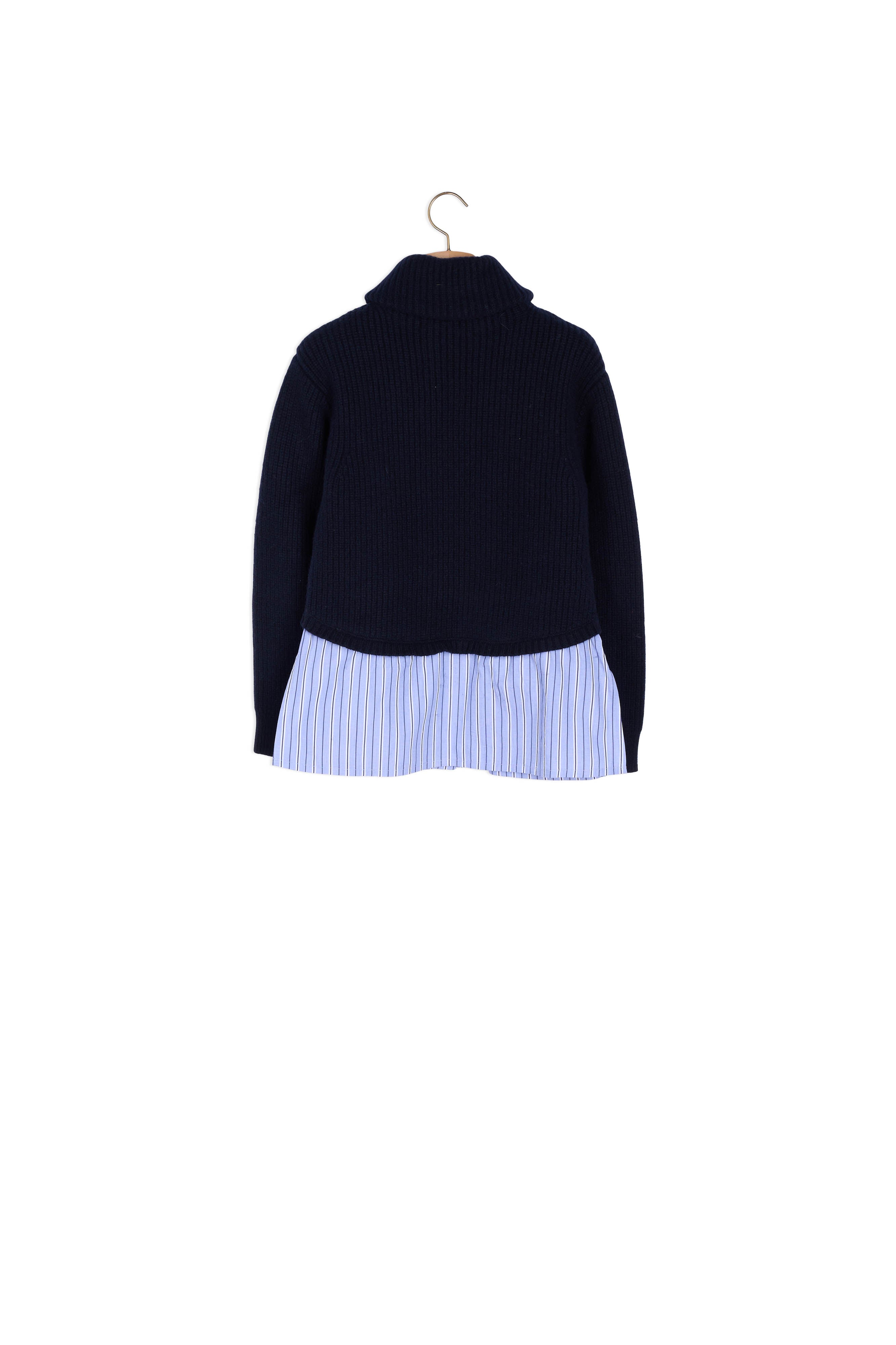 Pull en laine trompe l œil à col roulé Sandro seconde main