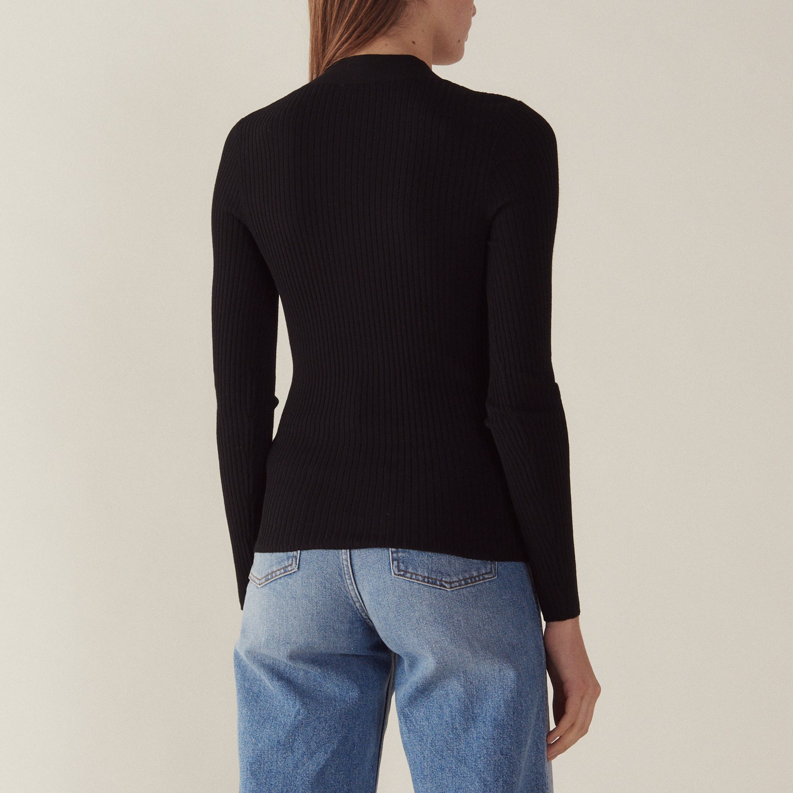 Cardigan boutonné en maille côtelée Sandro seconde main