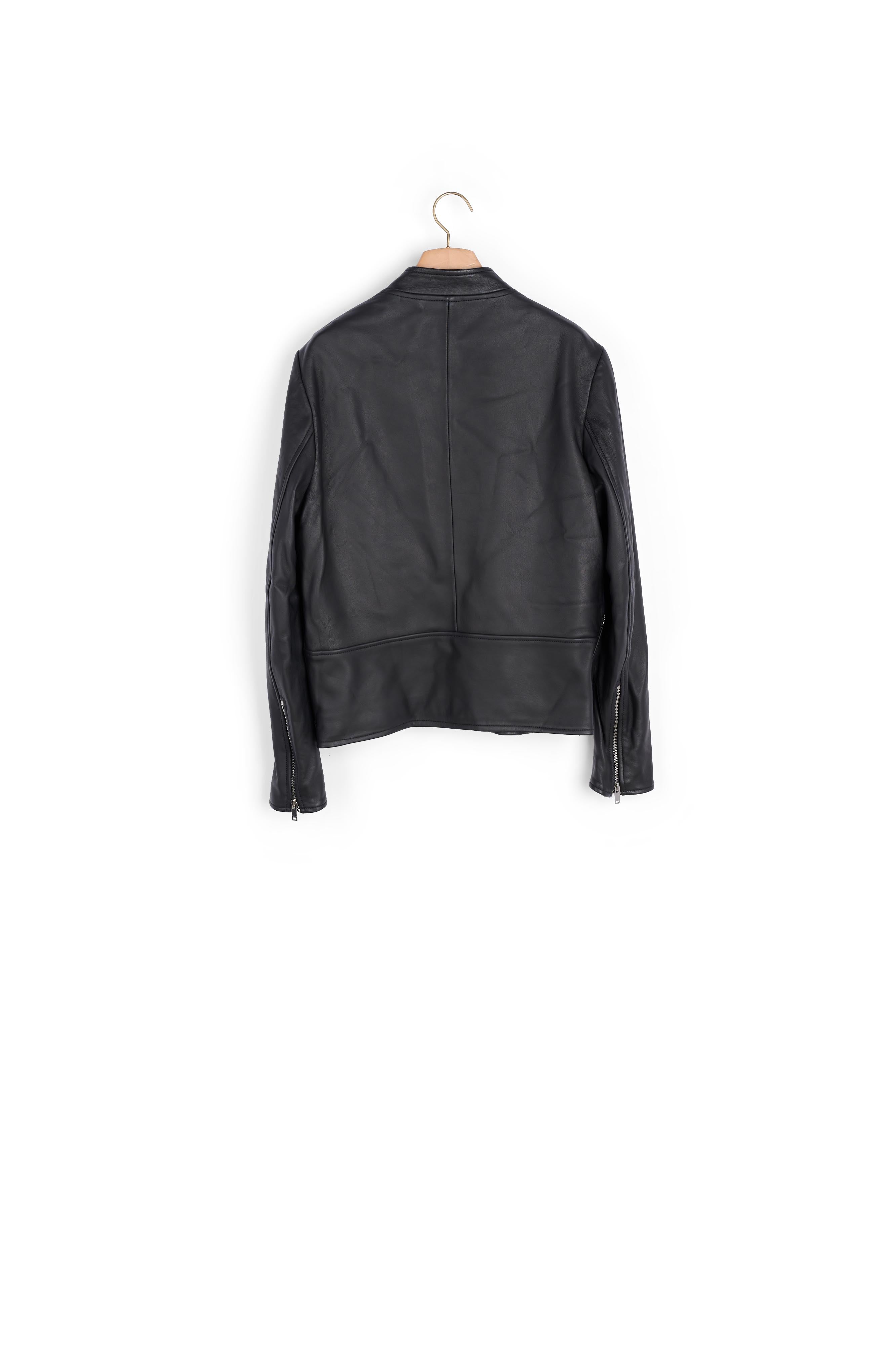 Blouson en cuir zippé Sandro seconde main
