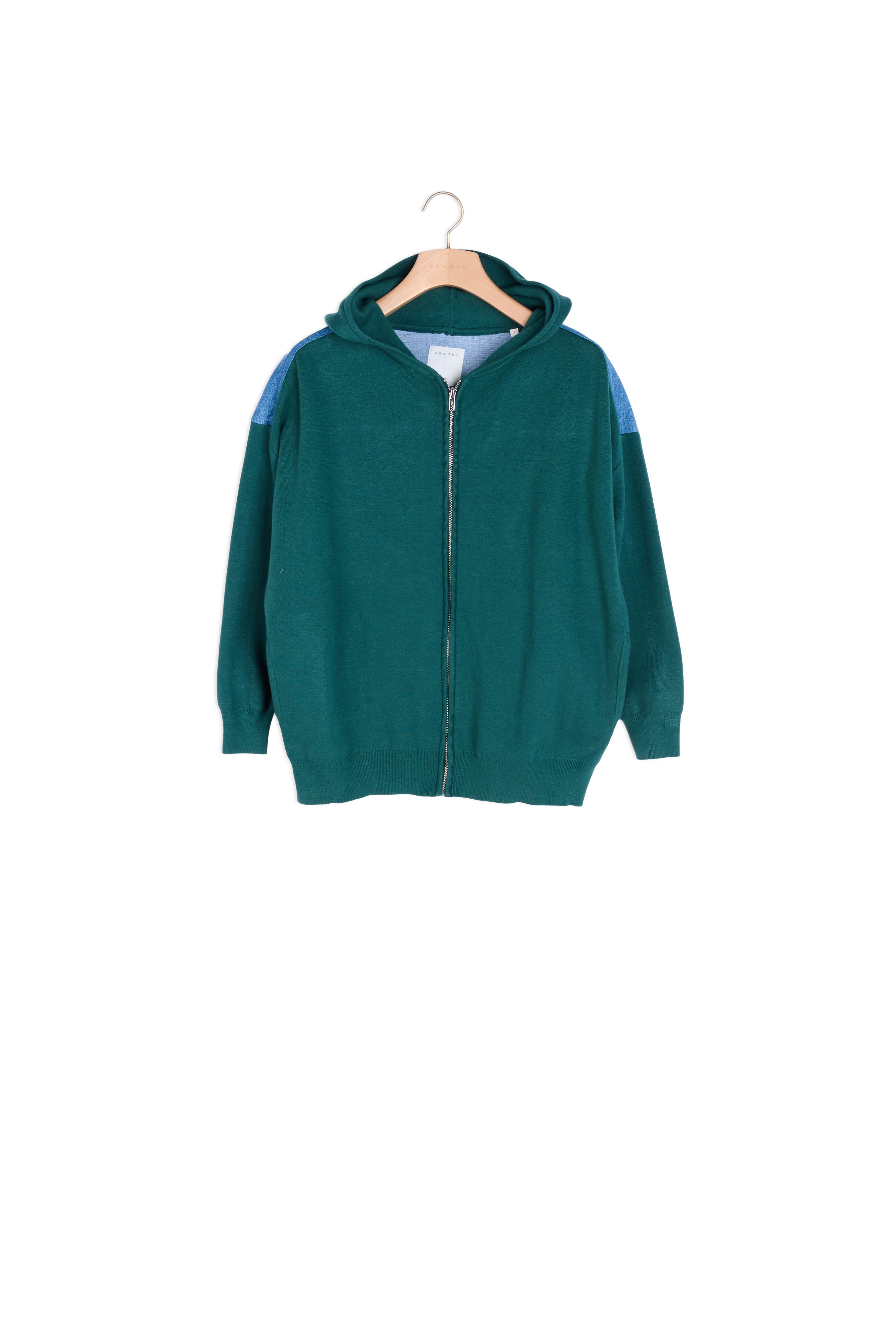 Cardigan hoodie bi-matière Sandro seconde main