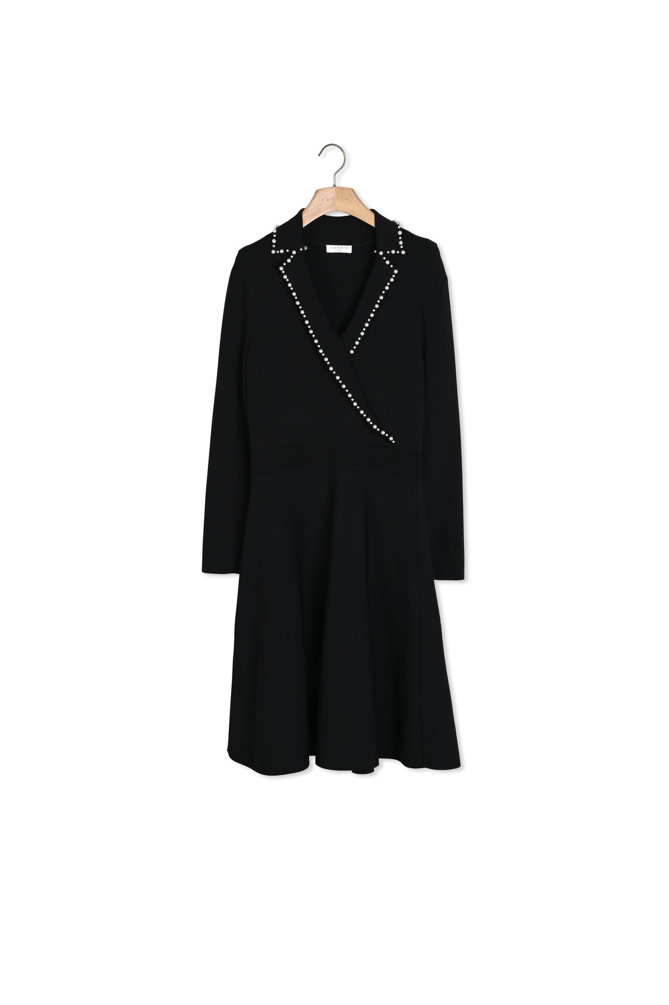Robe courte en Maille avec col tailleur Sandro seconde main