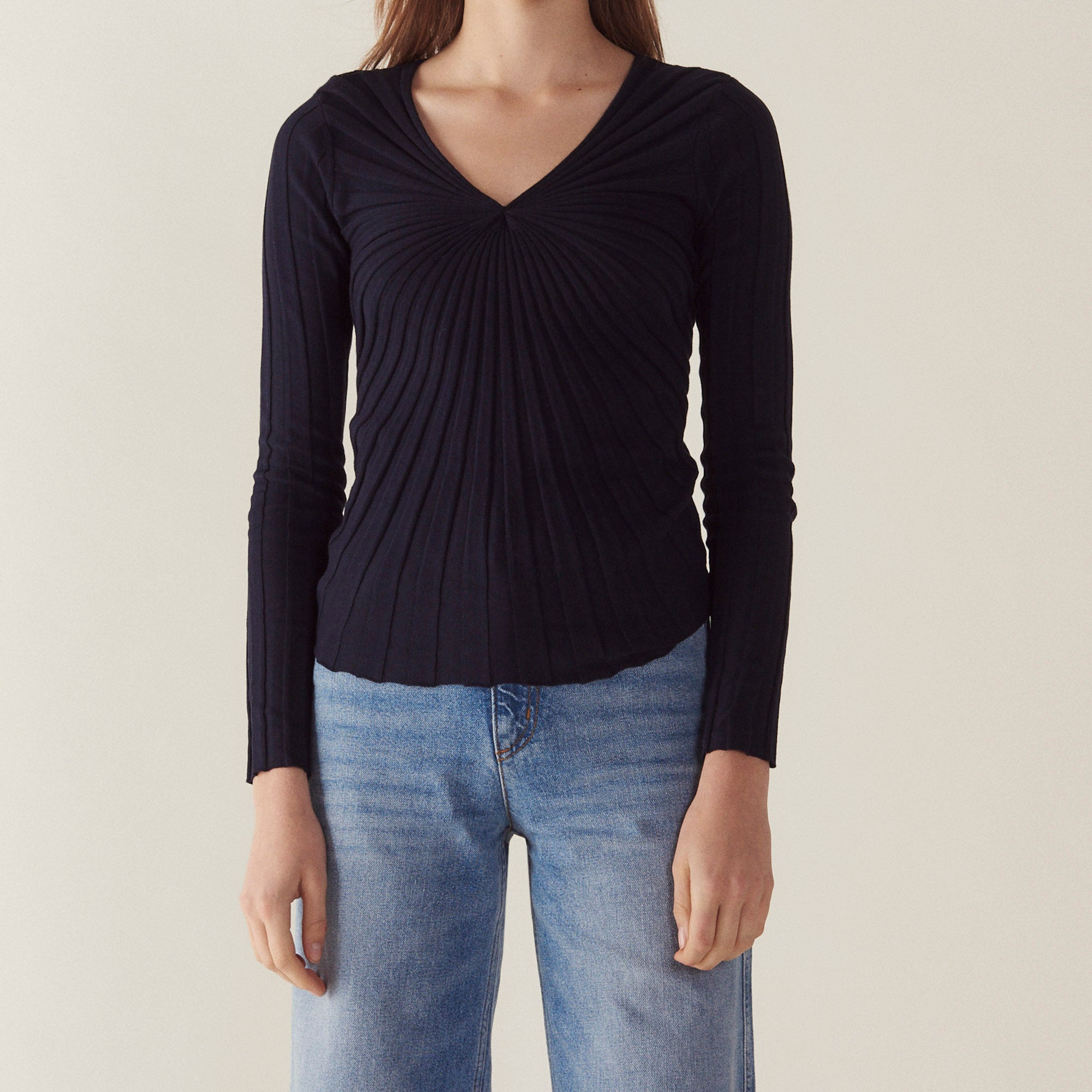 Pull manches longues en coton Sandro seconde main
