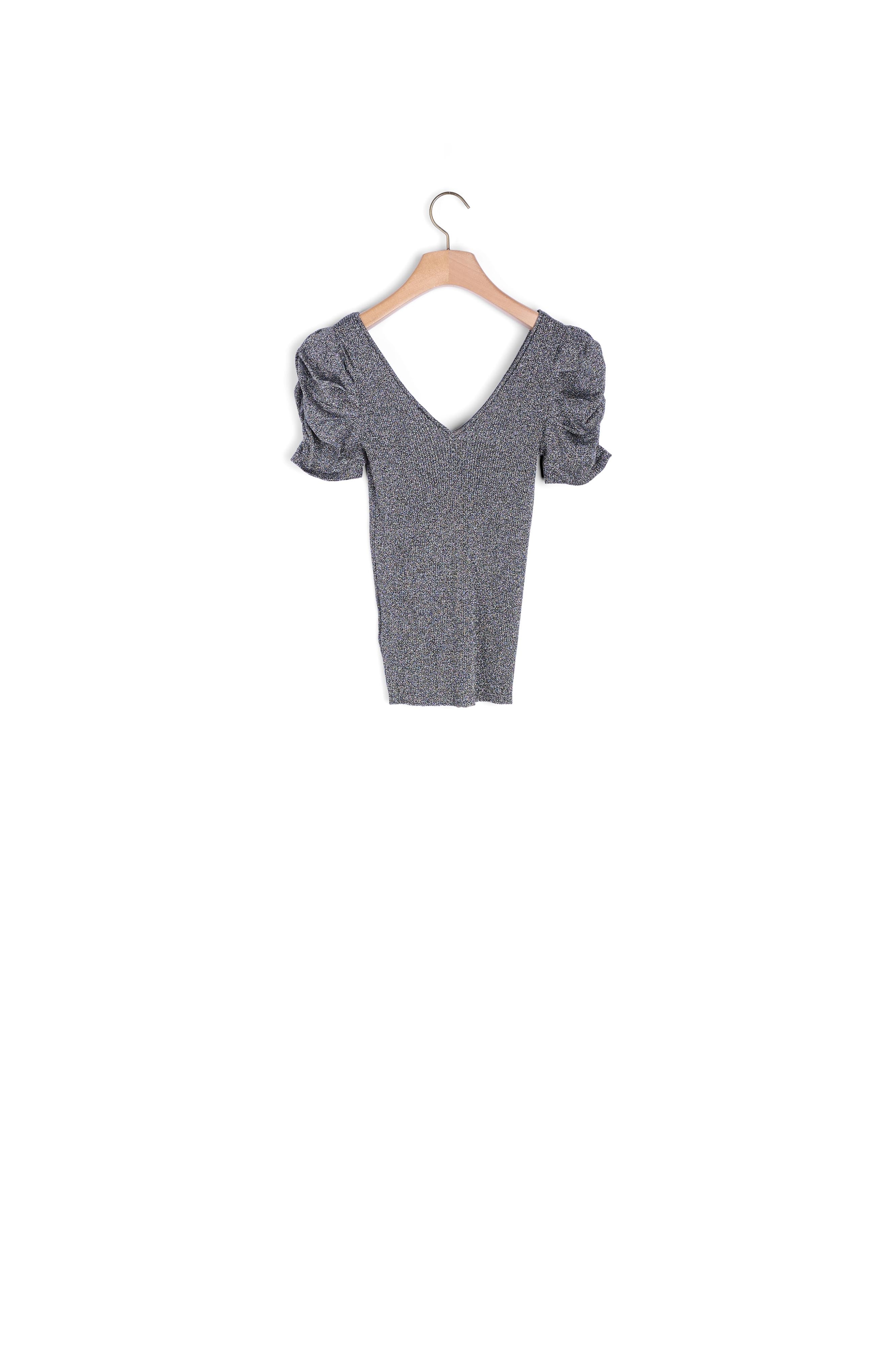 Top en Maille lurex à manches bouffantes Sandro seconde main