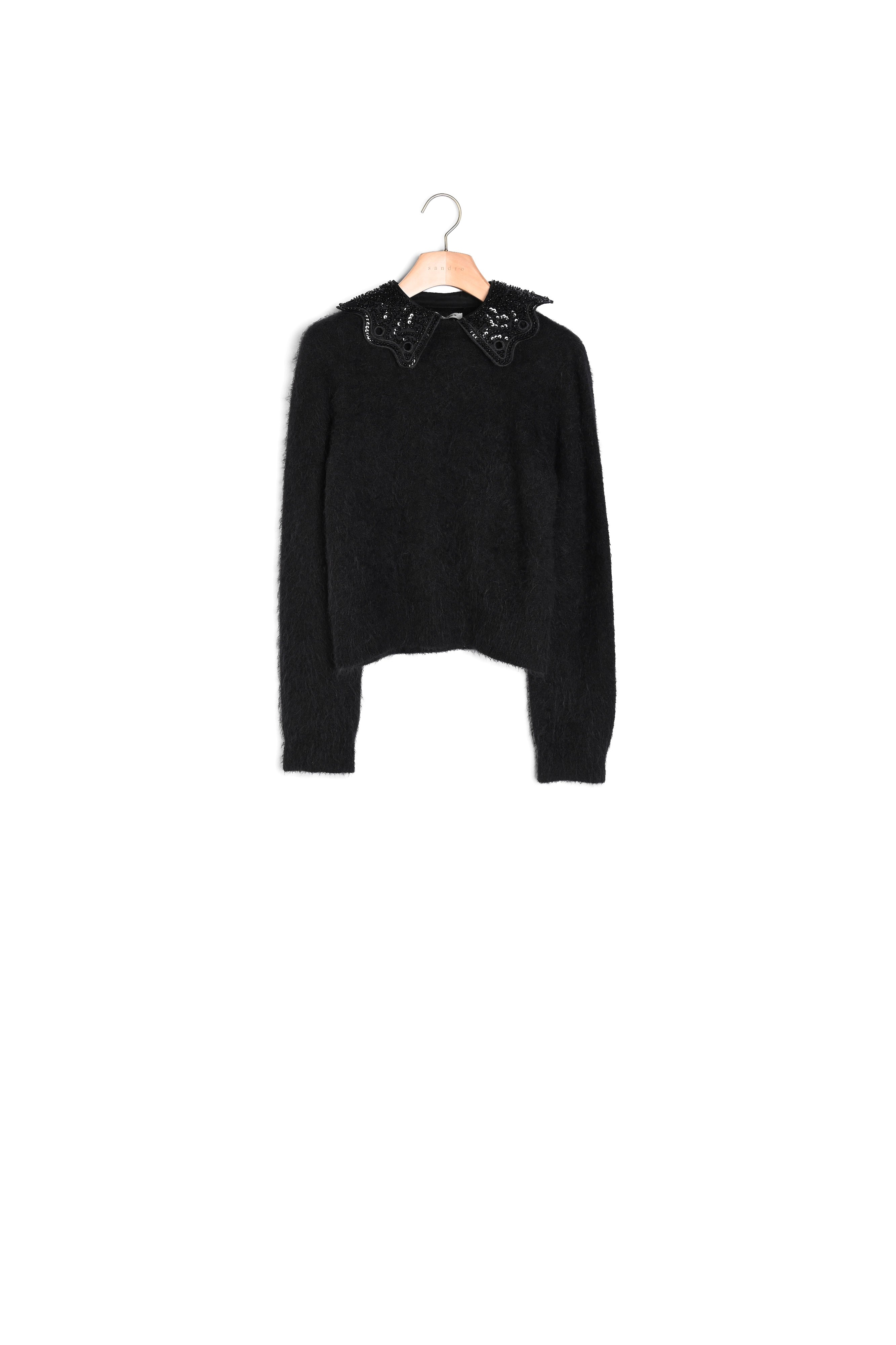 Pull court col sequin Sandro seconde main