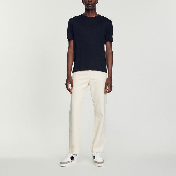 T-shirt en lin Sandro seconde main