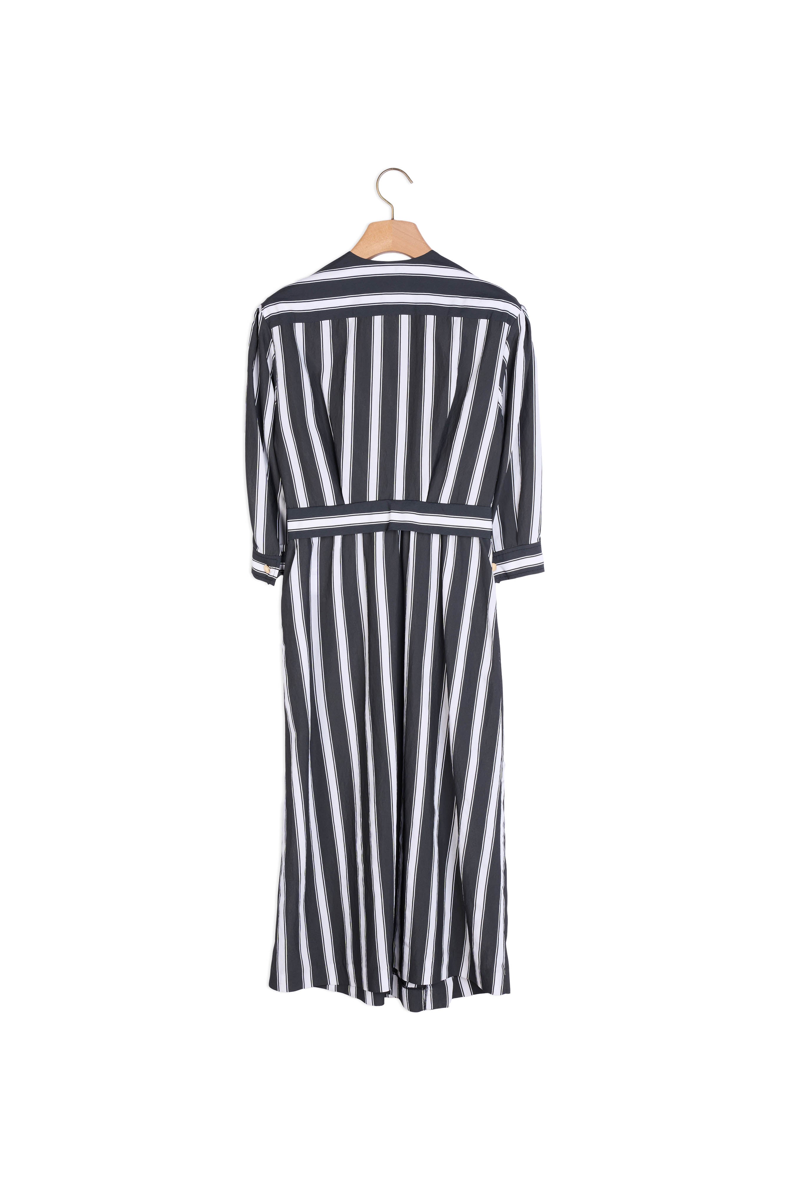Robe midi à rayures contrastées Sandro seconde main