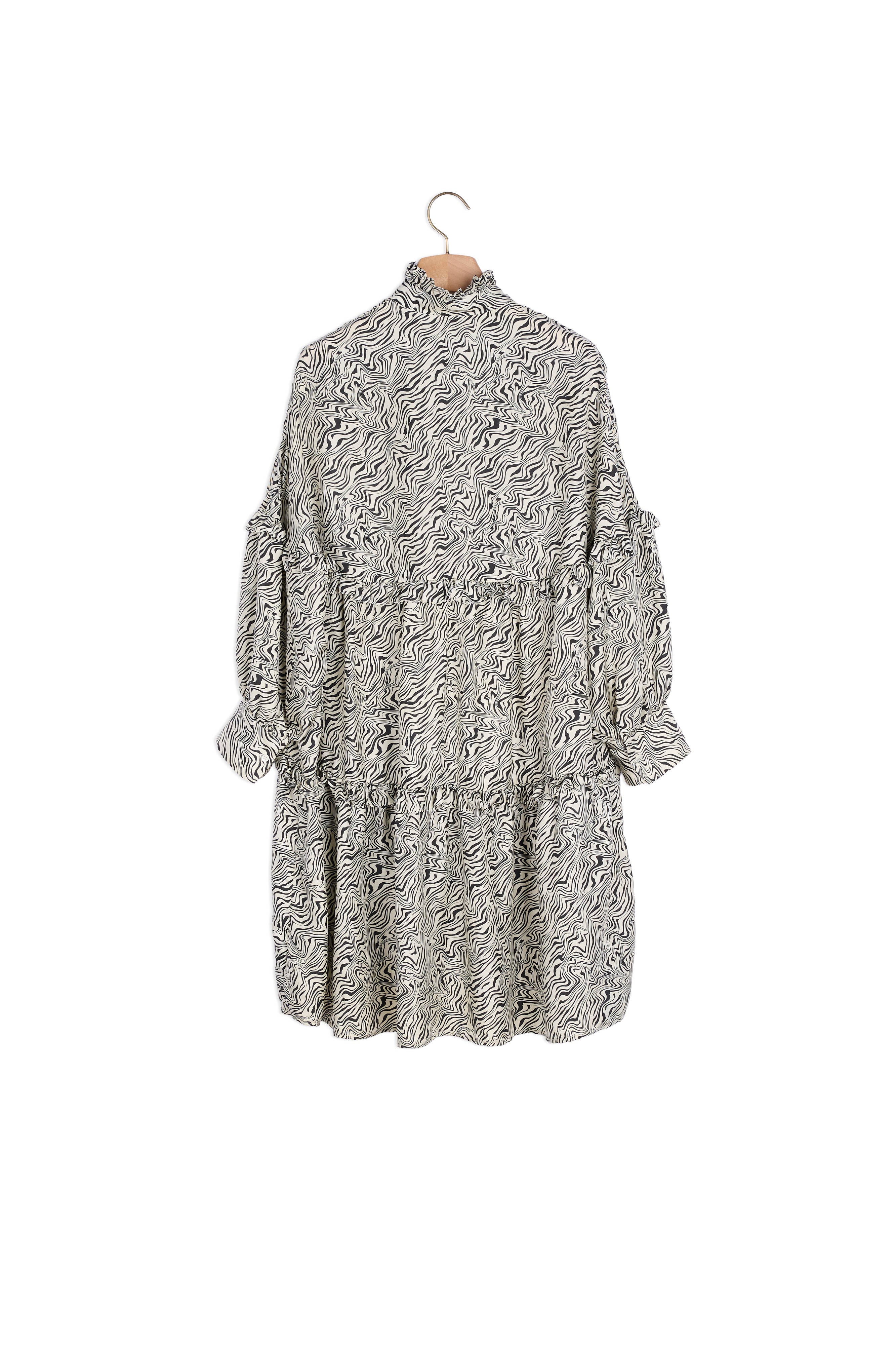 Robe imprimée oversize en soie Sandro seconde main