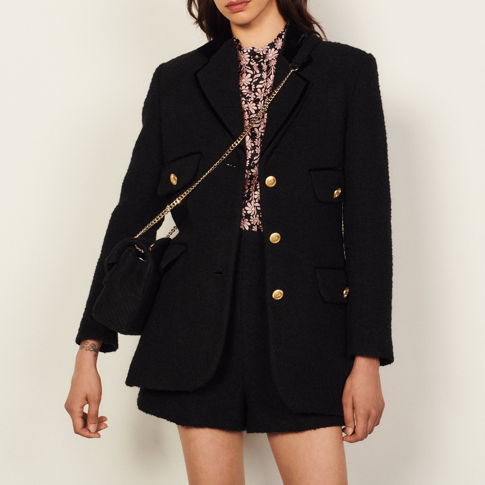 Veste Noir Sandro seconde main