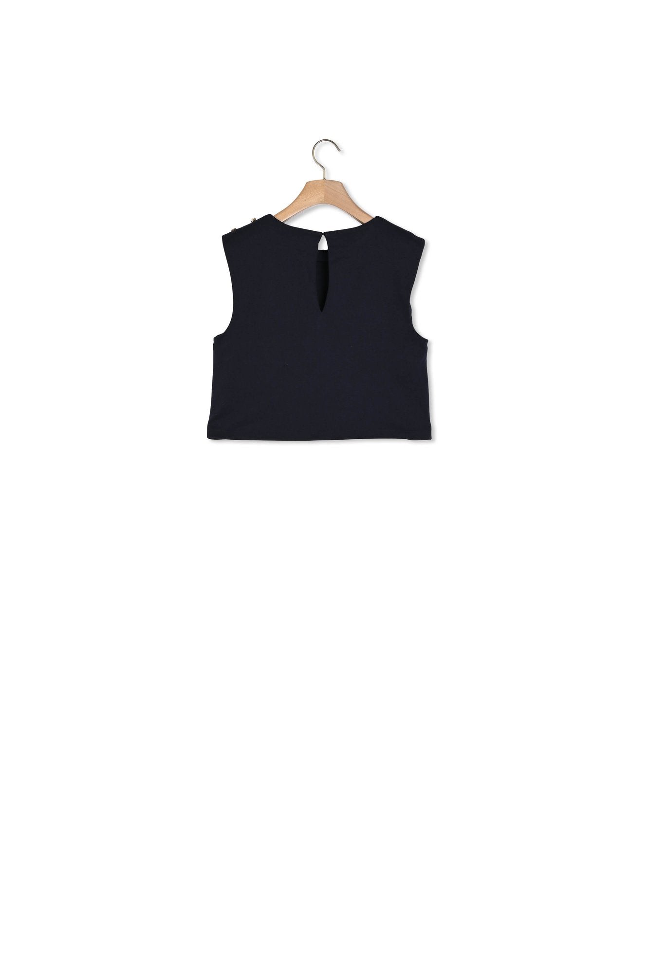 T-shirt sans manches marinière Sandro seconde main