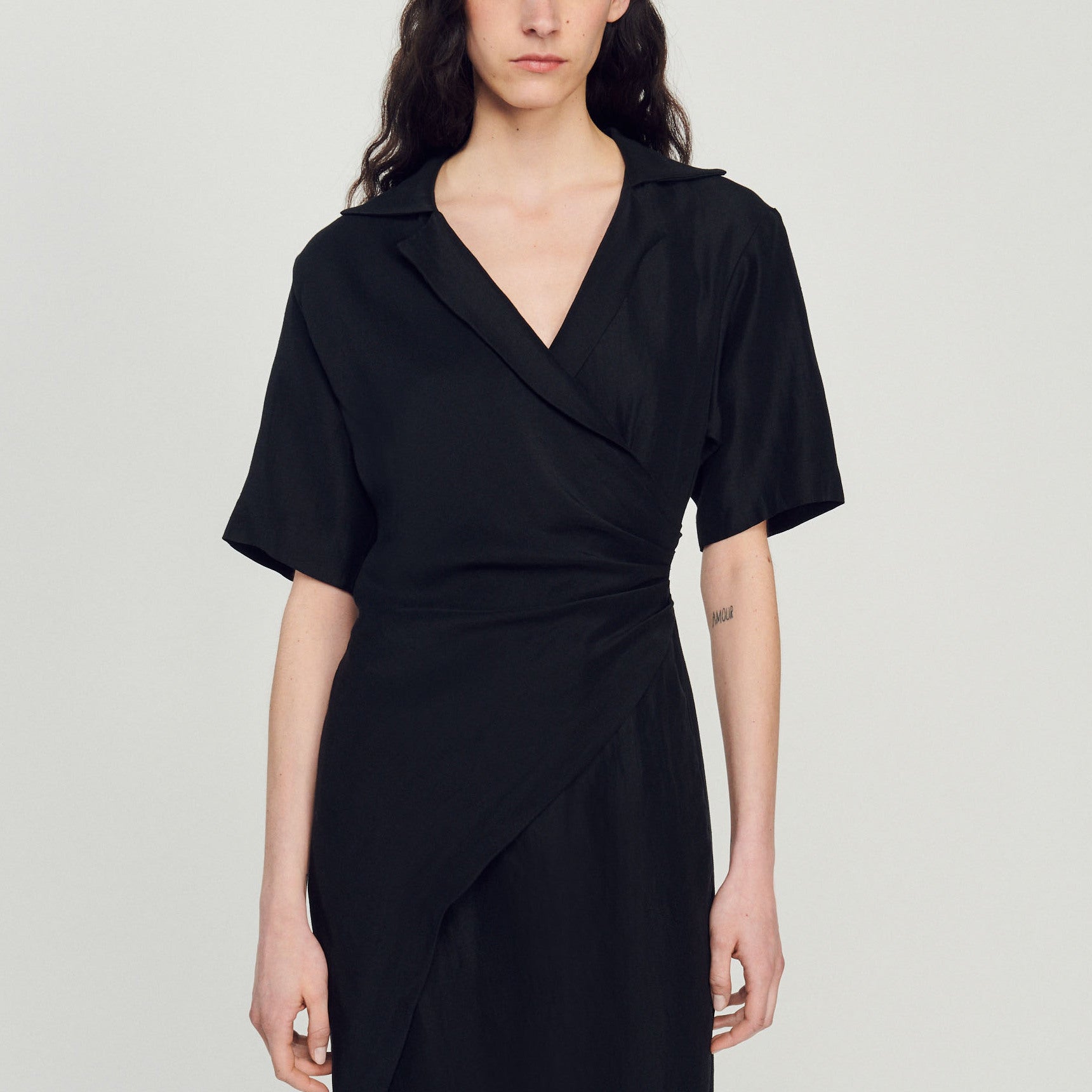 Robe drapée asymétrique Sandro seconde main