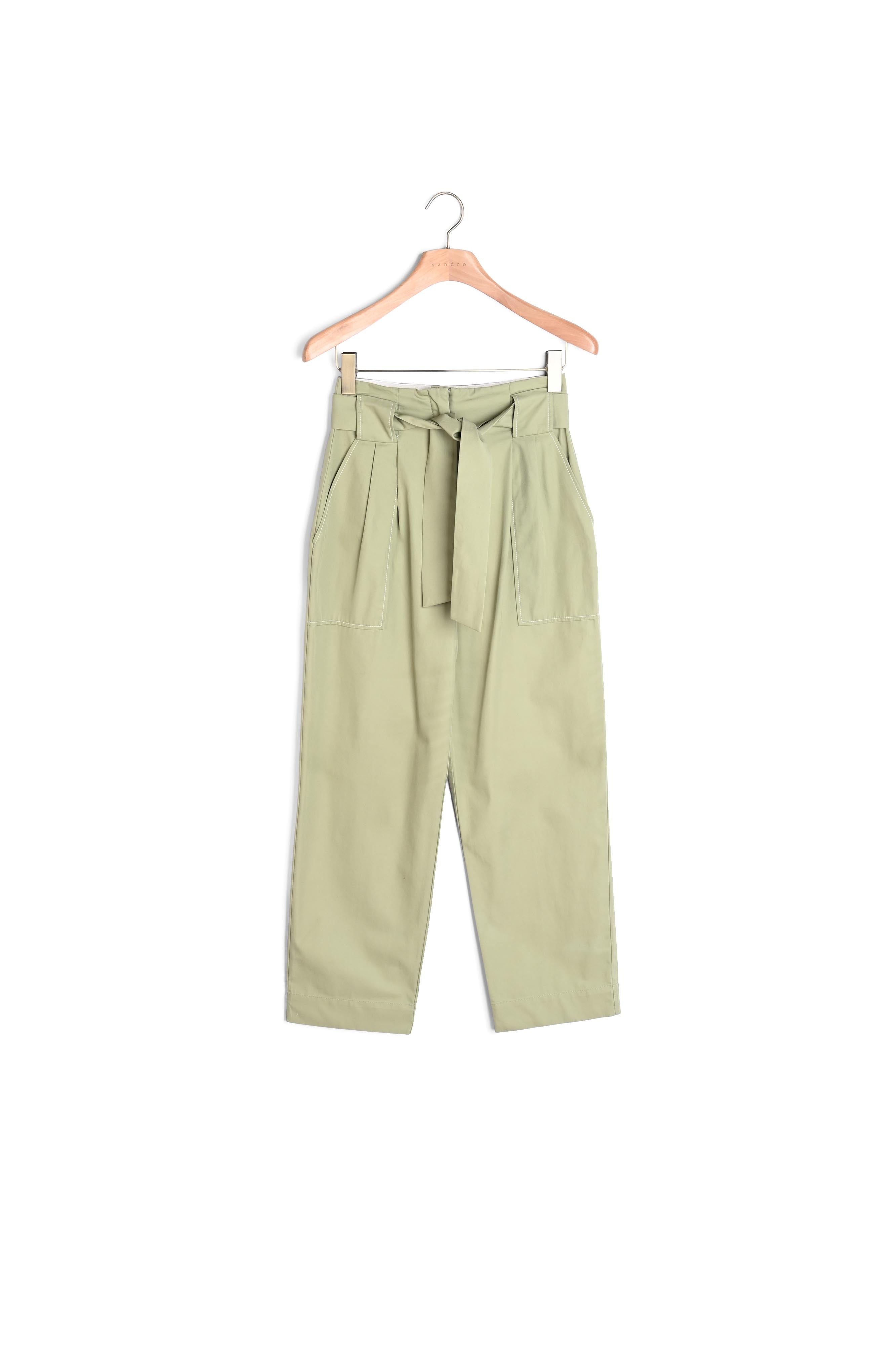 Pantalon large avec ceinture à nouer Sandro seconde main