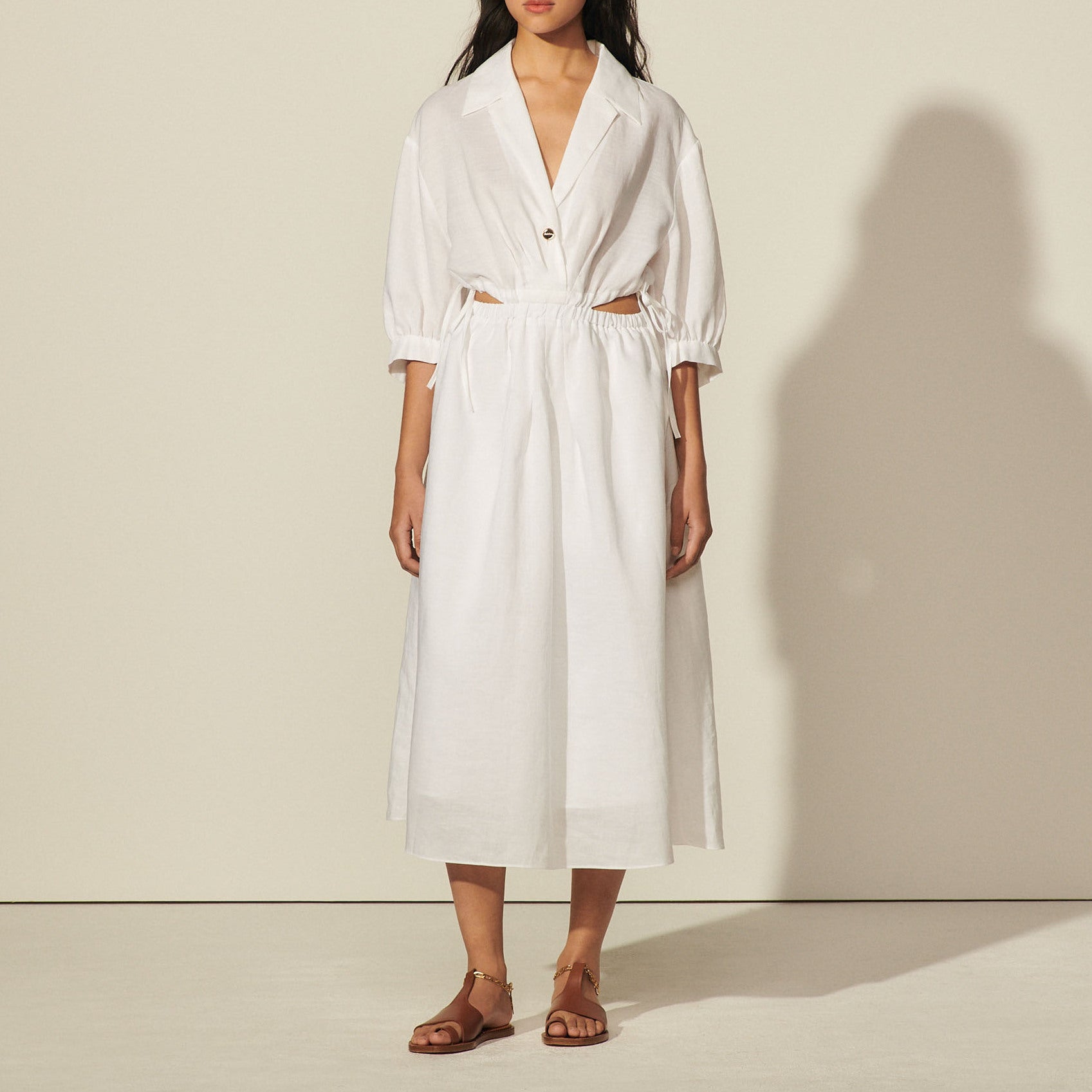 Robe longue aux ouvertures côtés Sandro seconde main