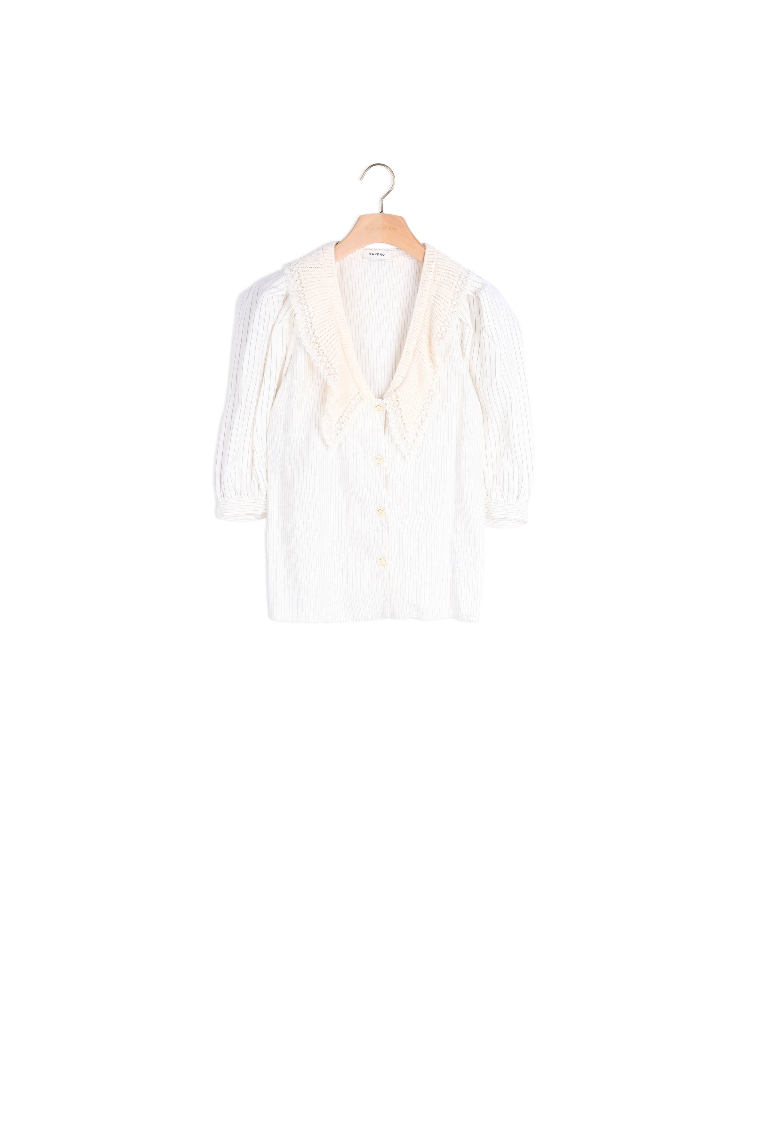 Chemise en lin rayée Sandro seconde main