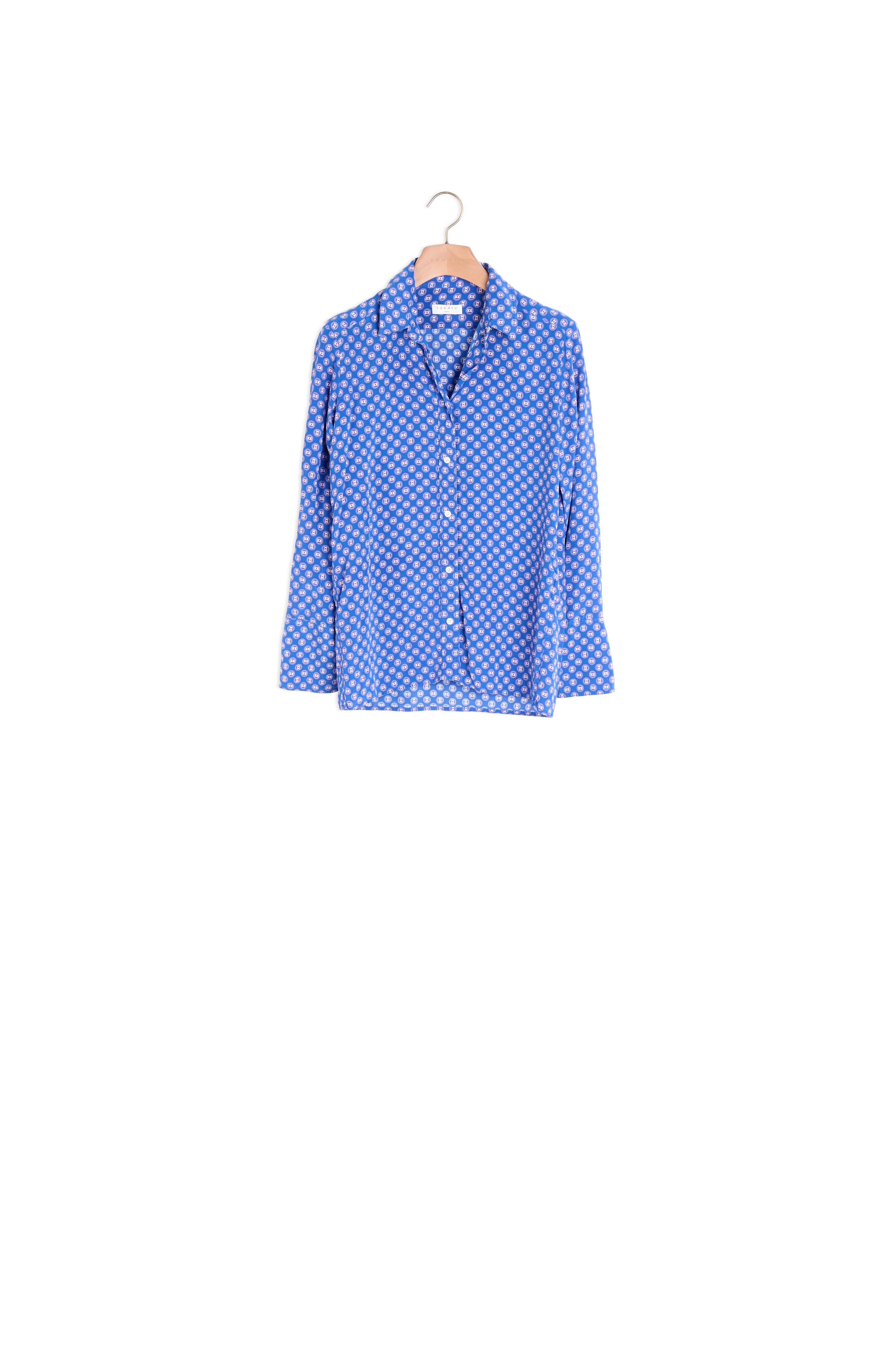 Chemise en soie imprimée Sandro seconde main