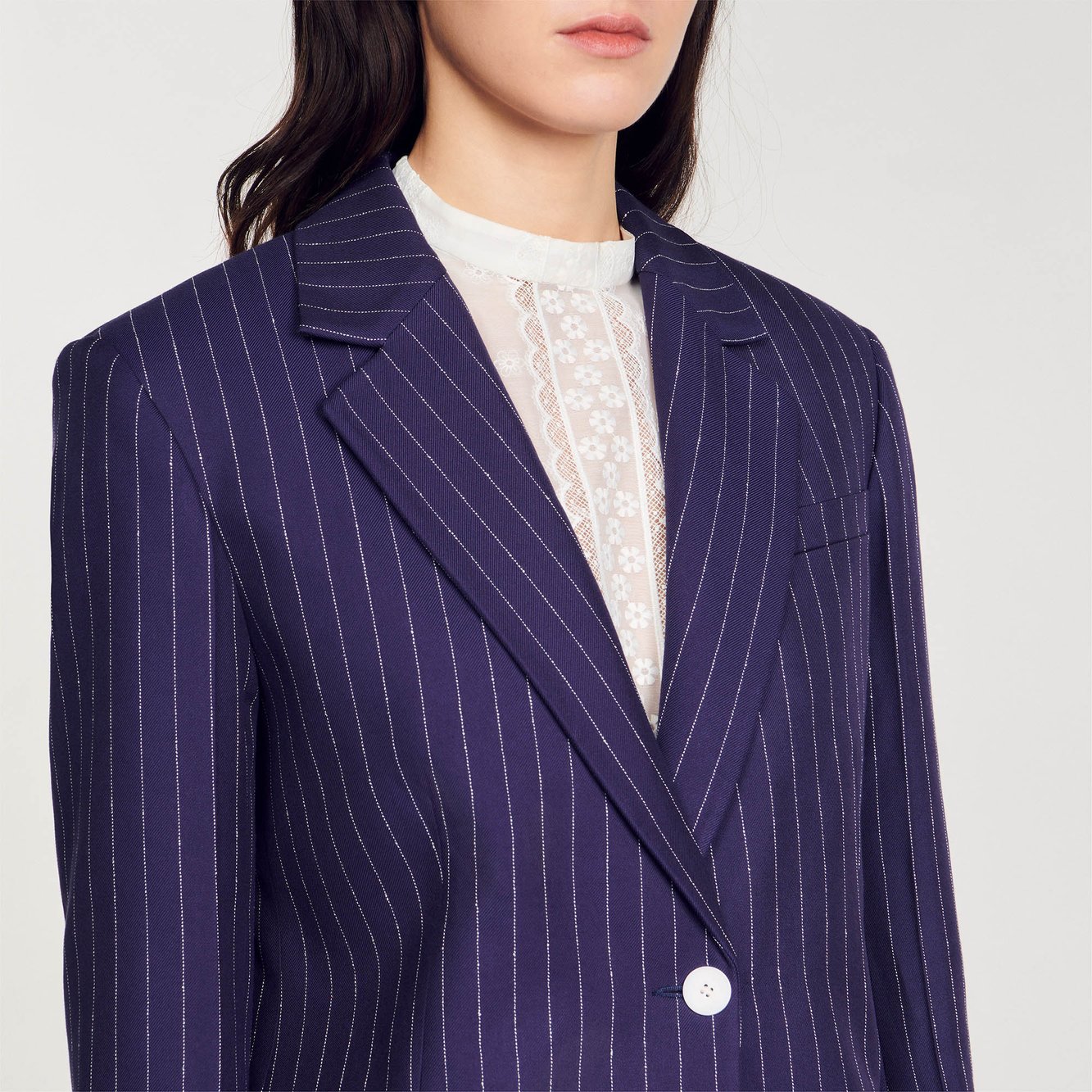 Veste de costume à rayures Sandro seconde main