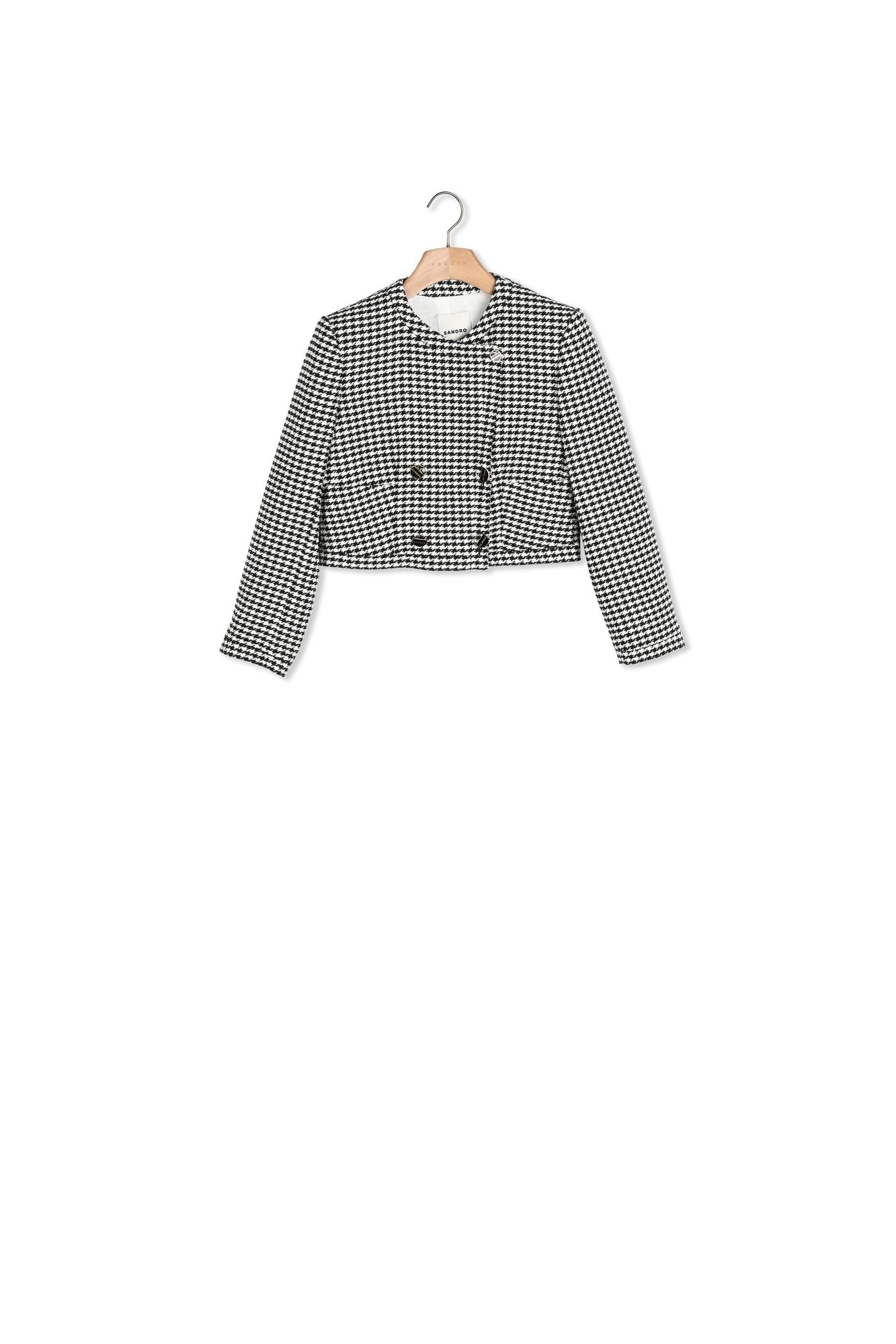 Veste courte pied de poule Sandro seconde main