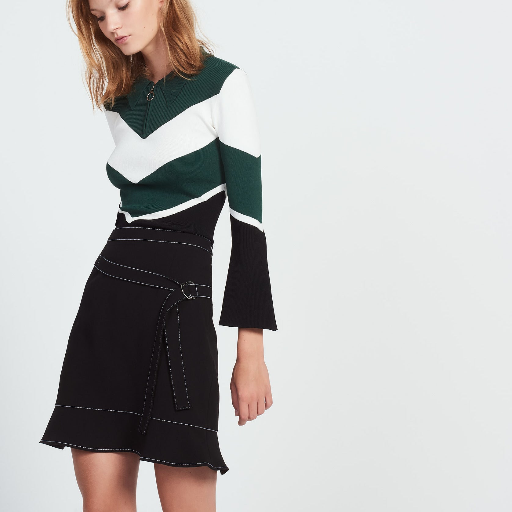 Jupe avec coutures apparentes Sandro seconde main