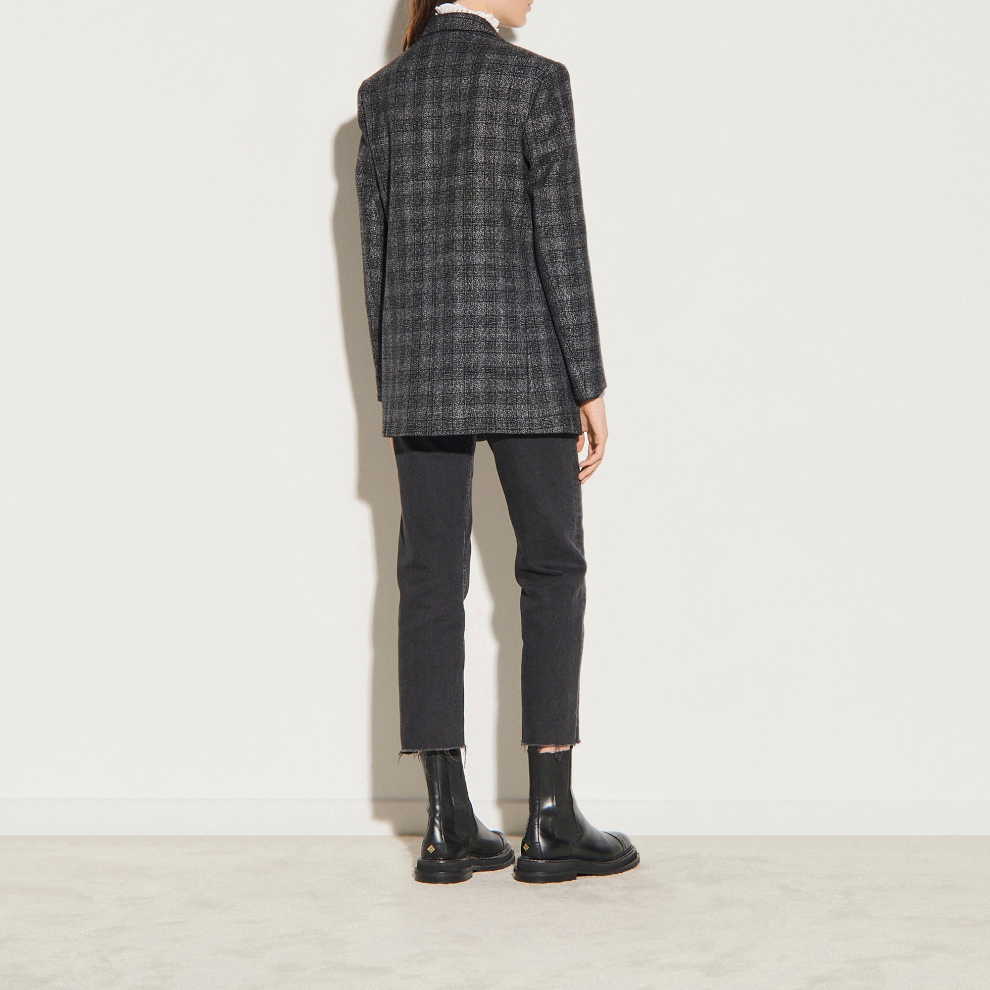 Veste tailleur à carreaux Sandro seconde main