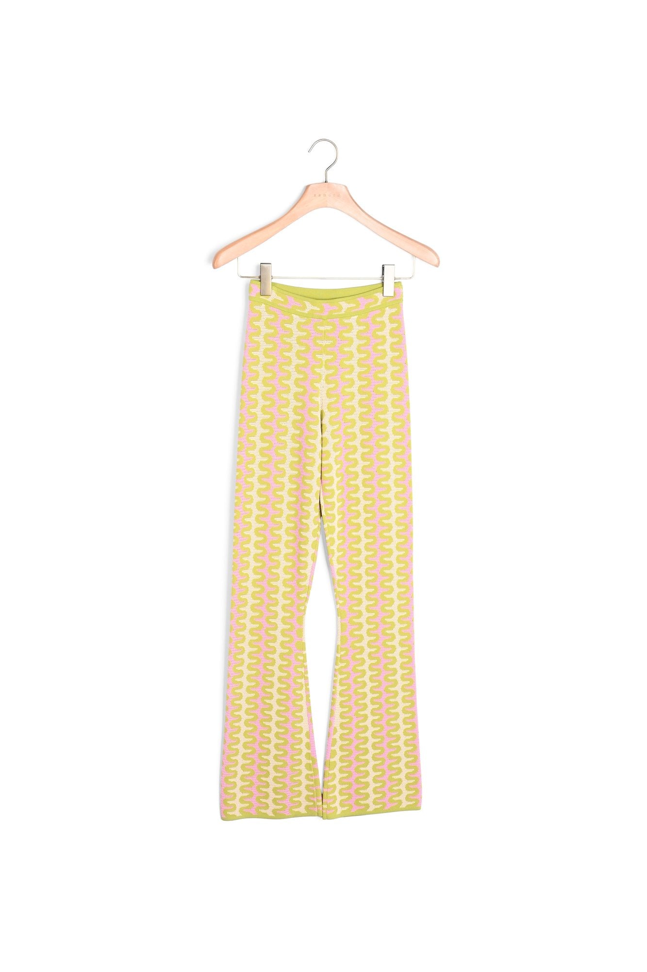 Pantalon en Maille à motifs Sandro seconde main