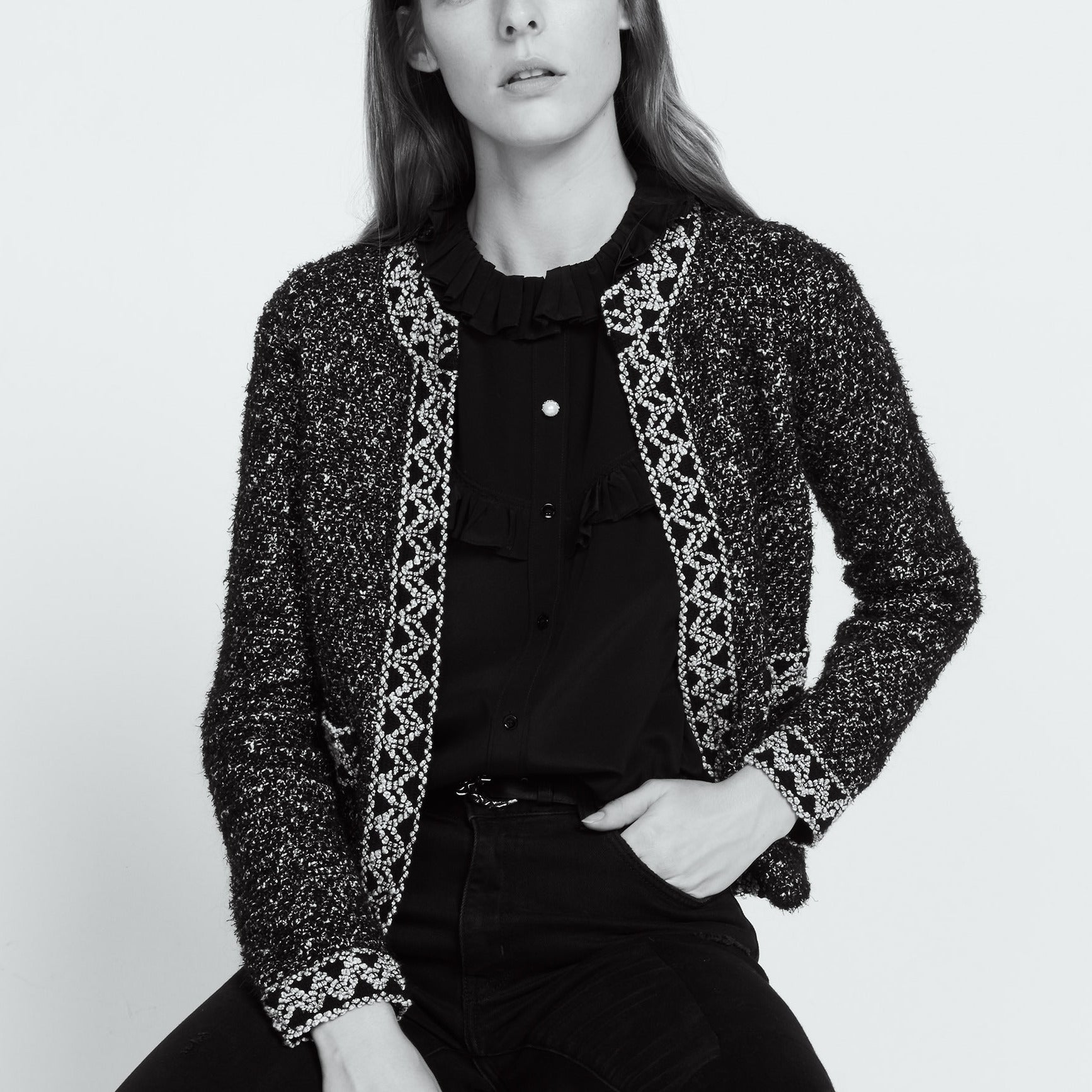 Gilet avec touche de lurex Sandro seconde main