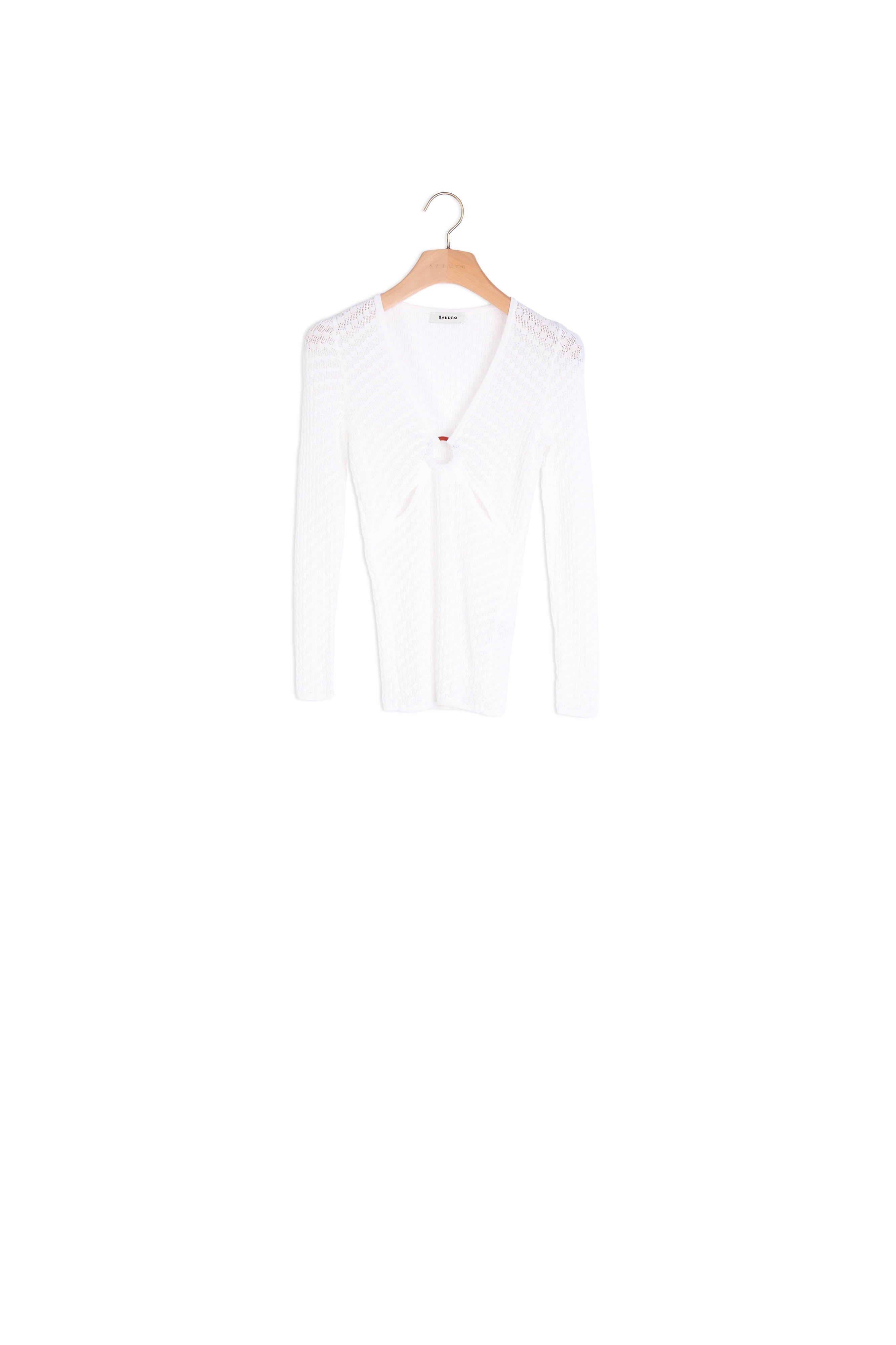Pull en Maille pointelle détail anneaux Sandro seconde main
