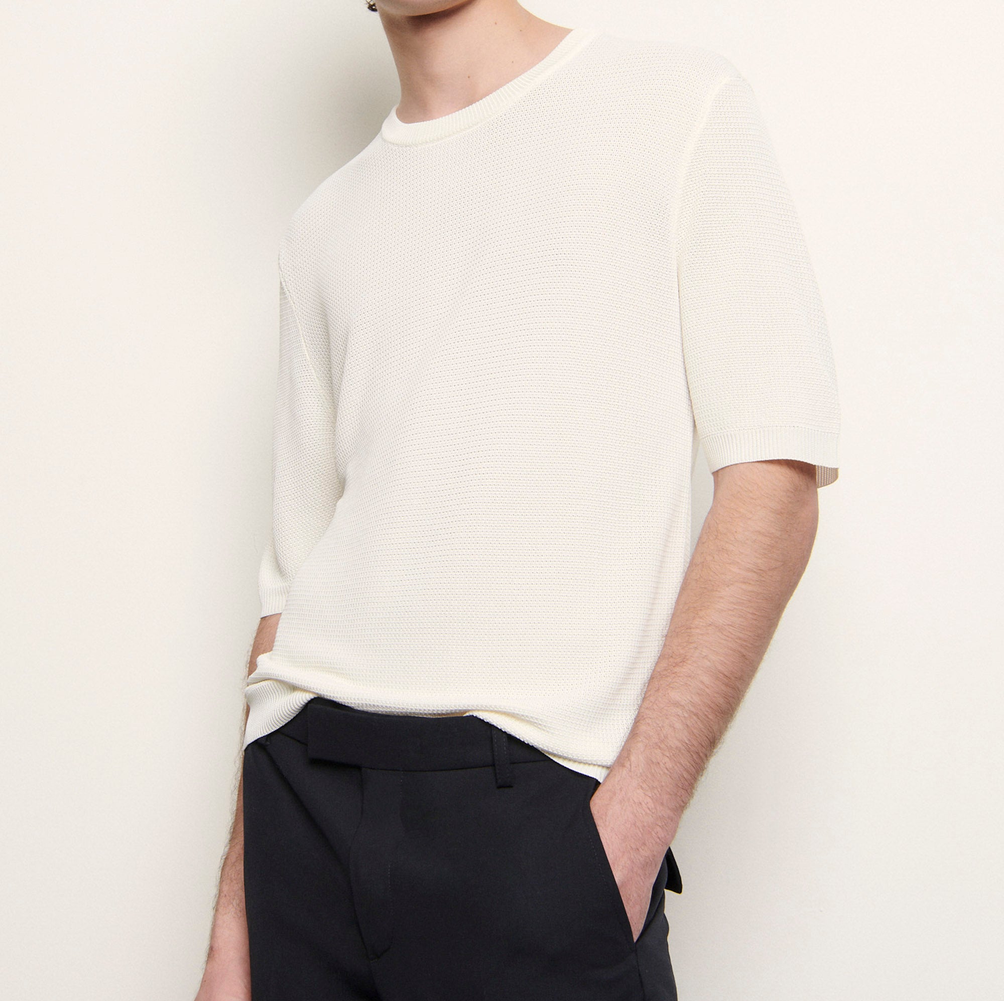 T-shirt en Maille fantaisie Sandro seconde main