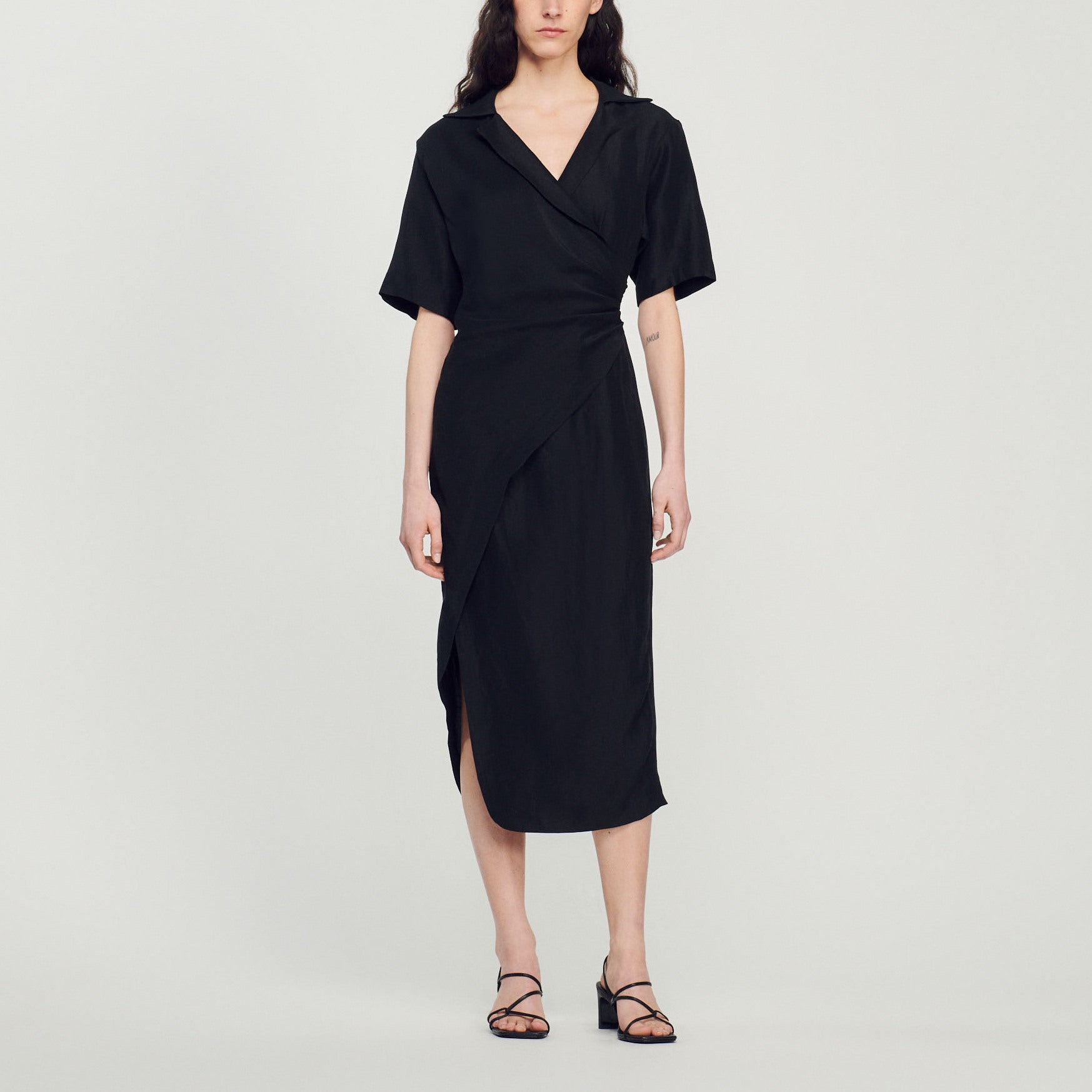 Robe drapée asymétrique Sandro seconde main