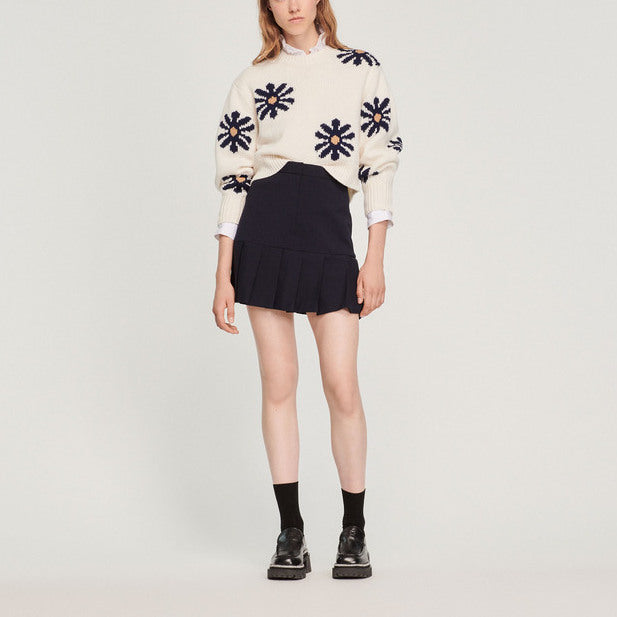 Pull en Maille fleuri Sandro seconde main