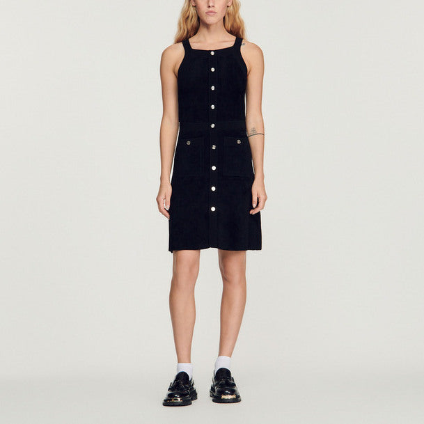 Robe sans manches effet velours Sandro seconde main