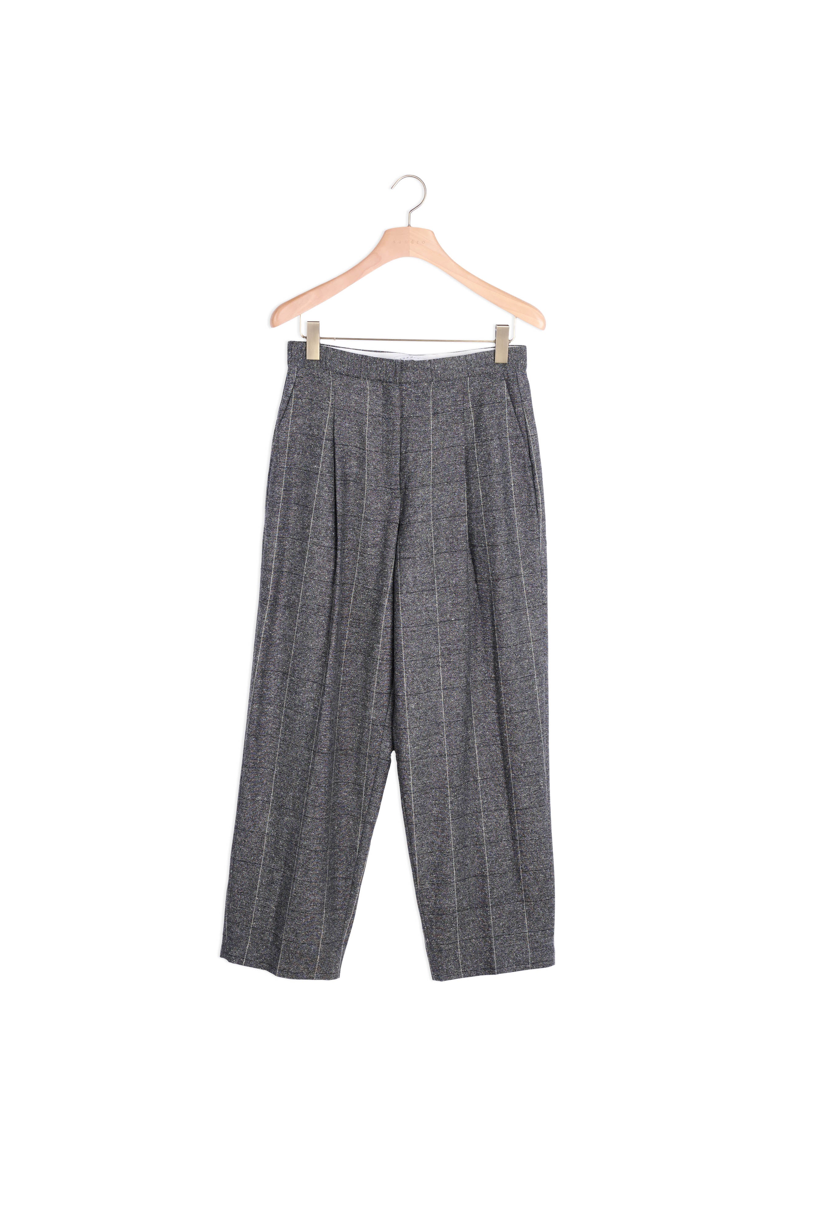 Pantalon large à carreaux Sandro seconde main