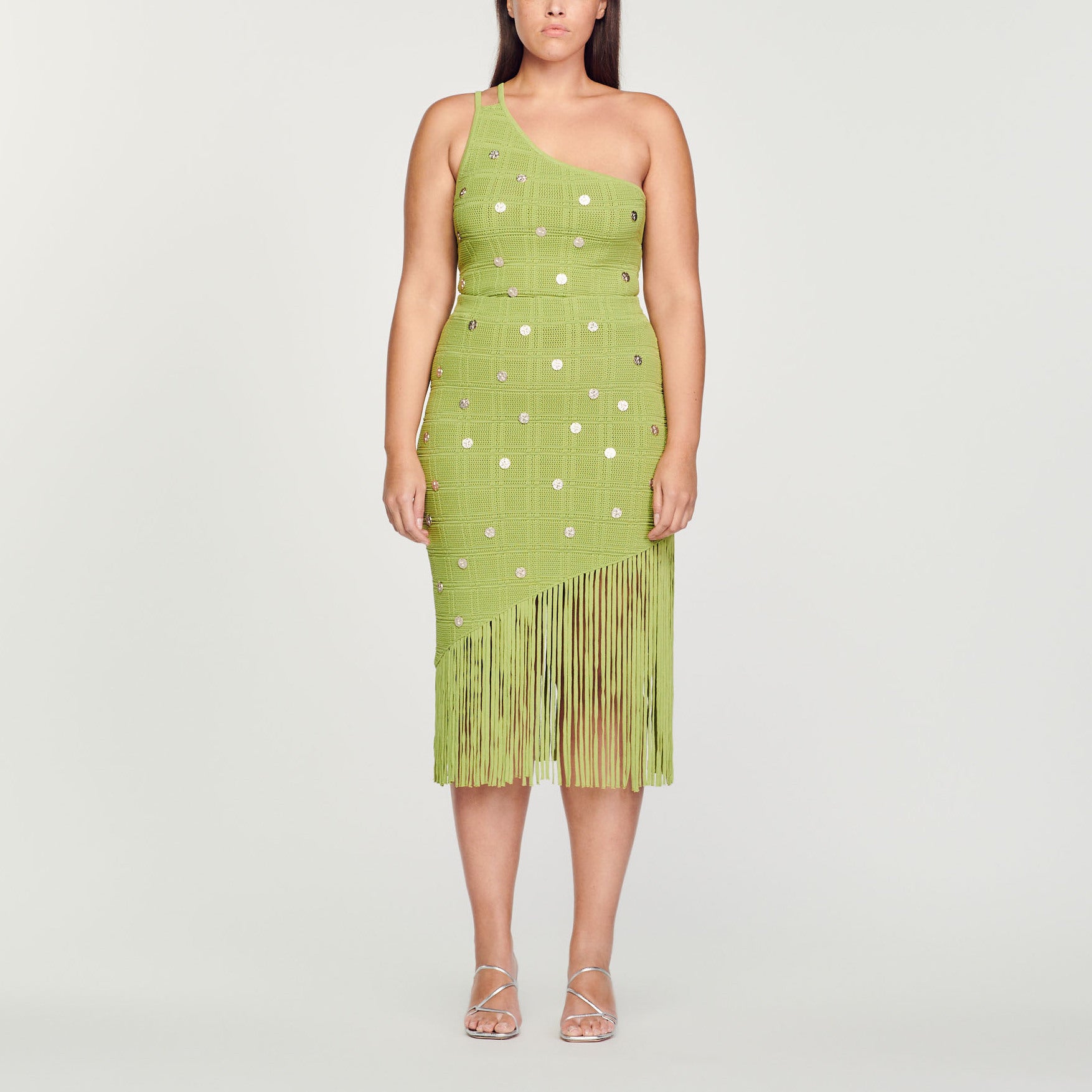 Jupe en Maille frangée Sandro seconde main