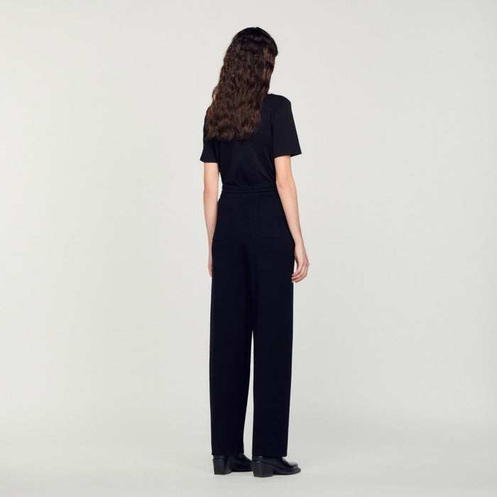 Pantalon oversize en Maille Sandro seconde main