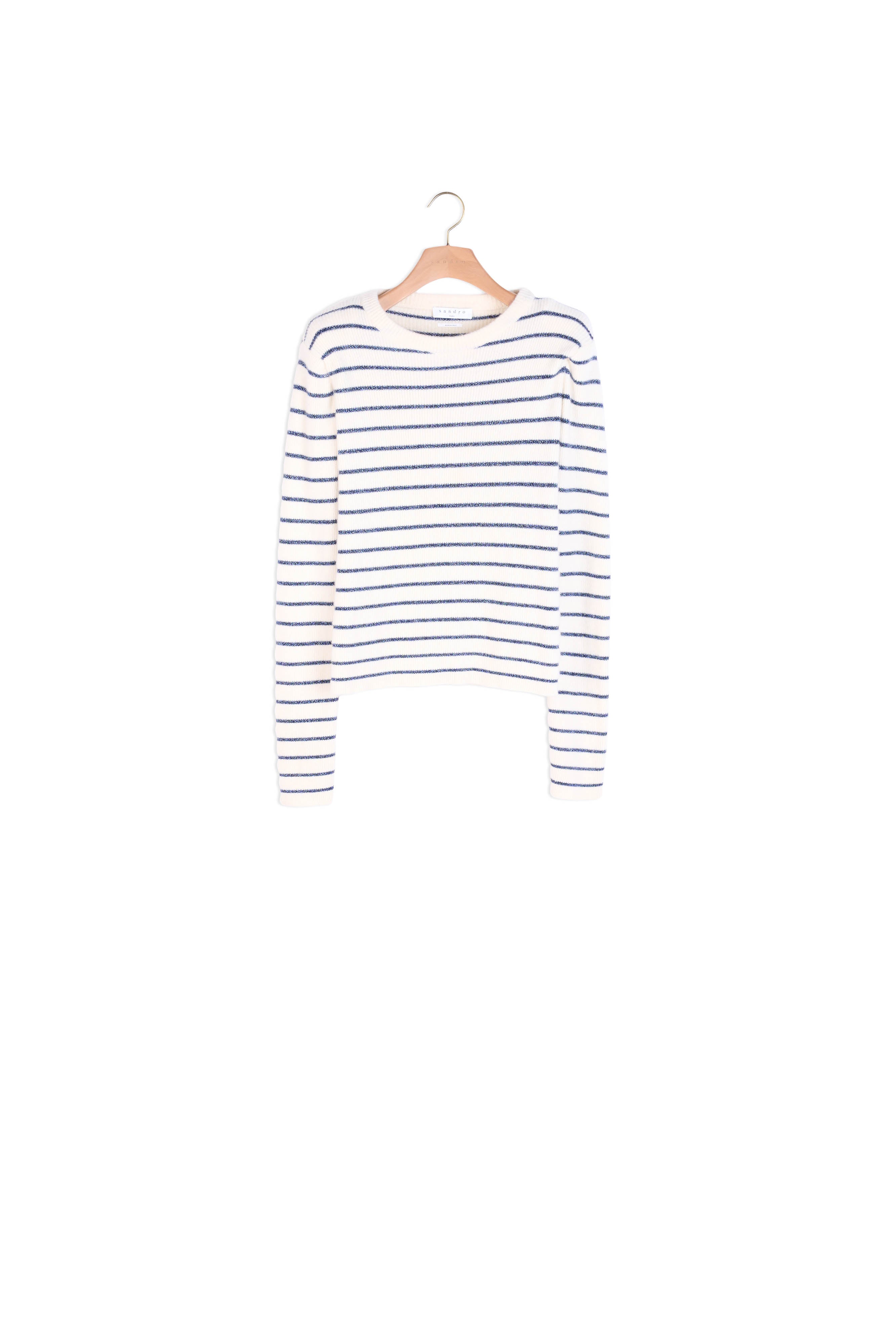 Pull inspiration marinière avec lurex Sandro seconde main