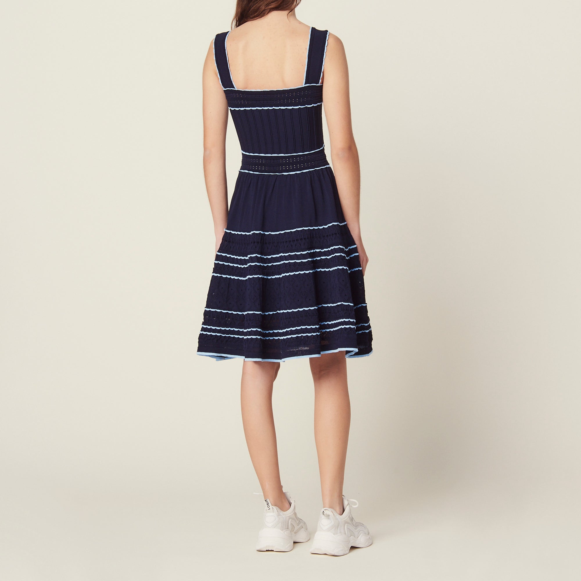 Robe en Maille pointelle à bretelles Sandro seconde main