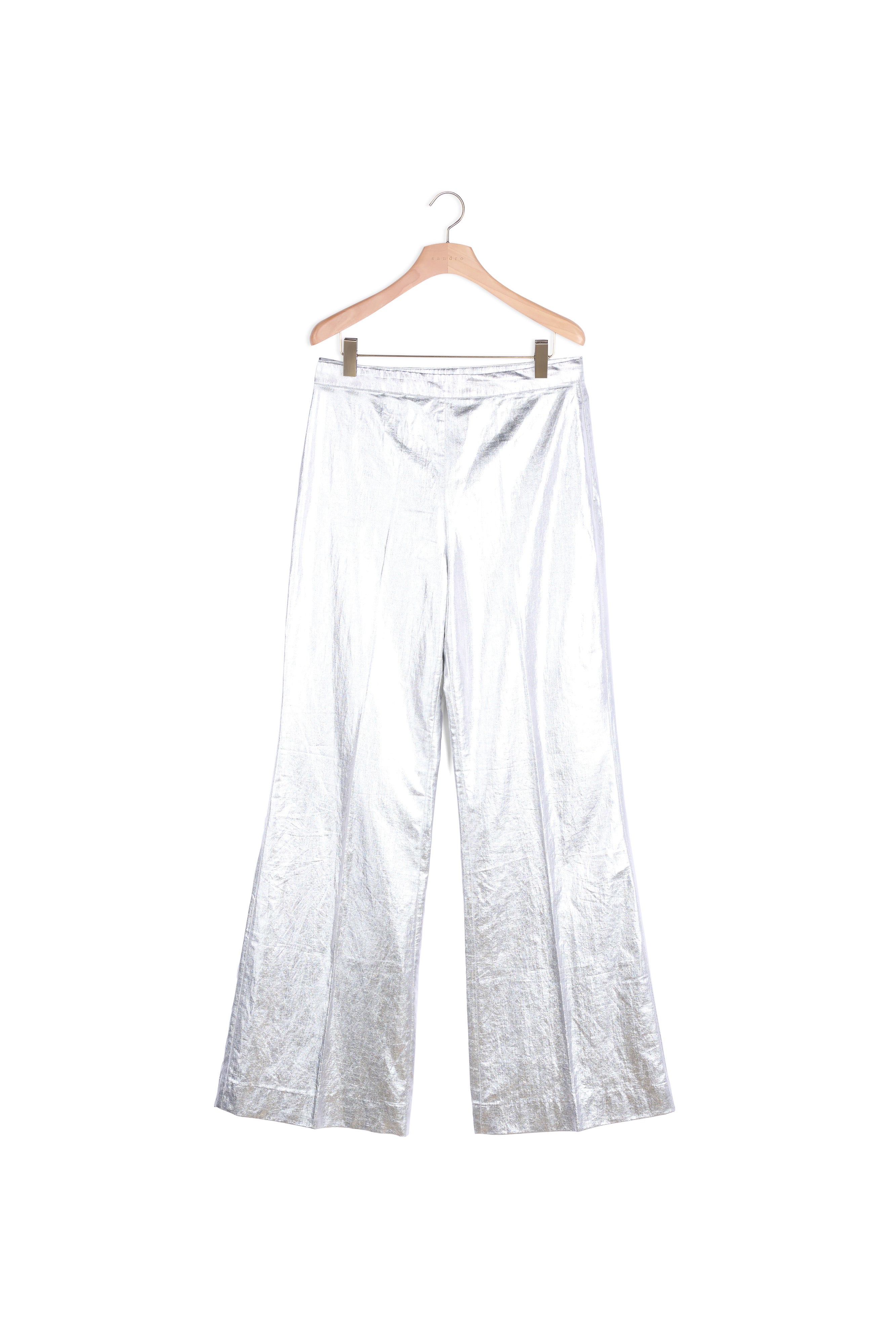 Pantalon enduit métallisé Sandro seconde main