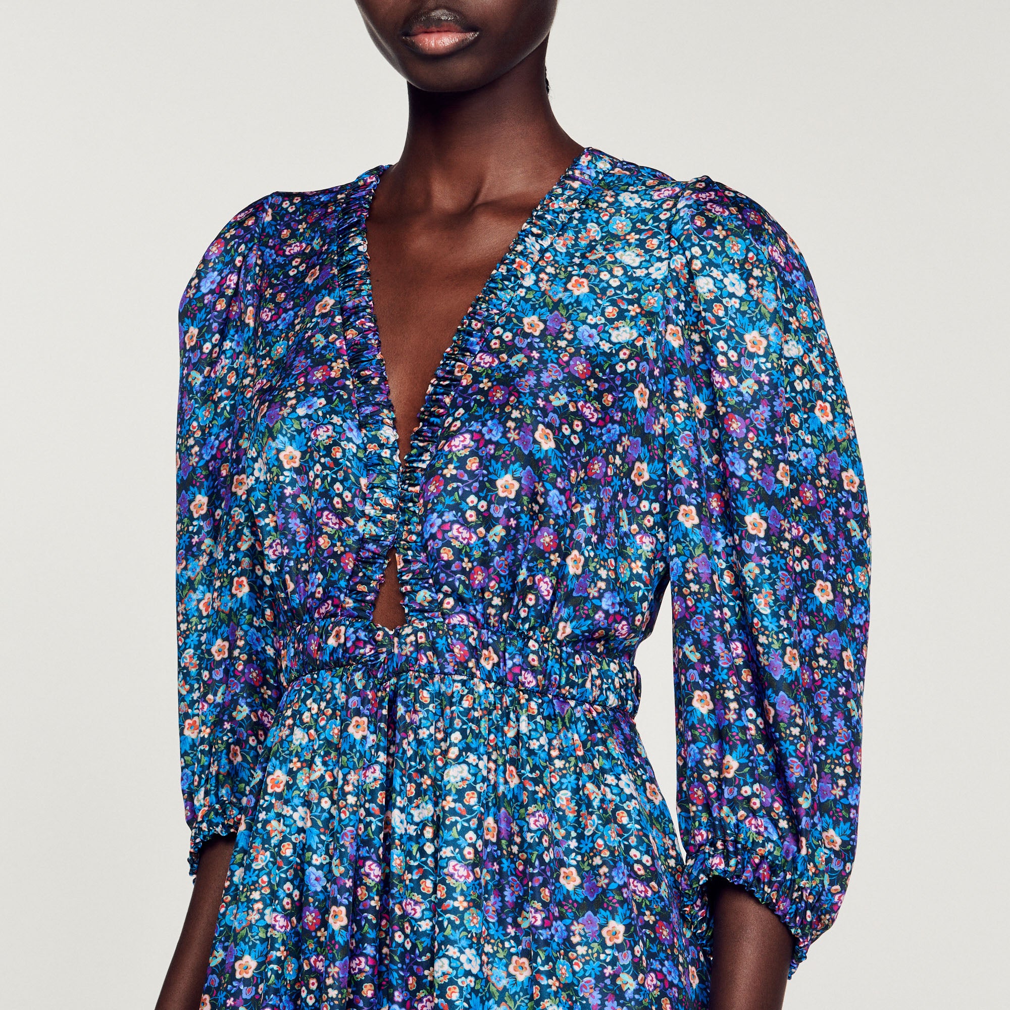 Robe longue imprimé fleuri Sandro seconde main