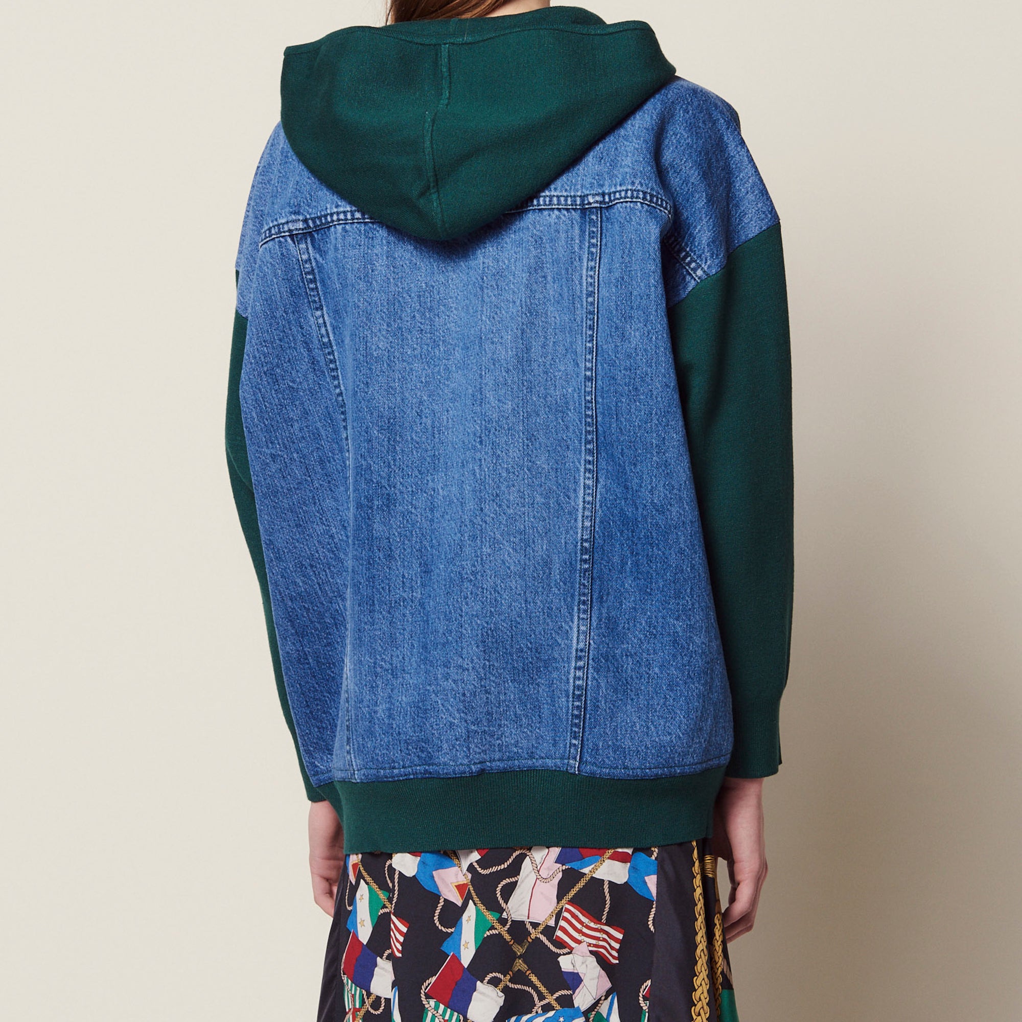 Cardigan hoodie bi-matière Sandro seconde main