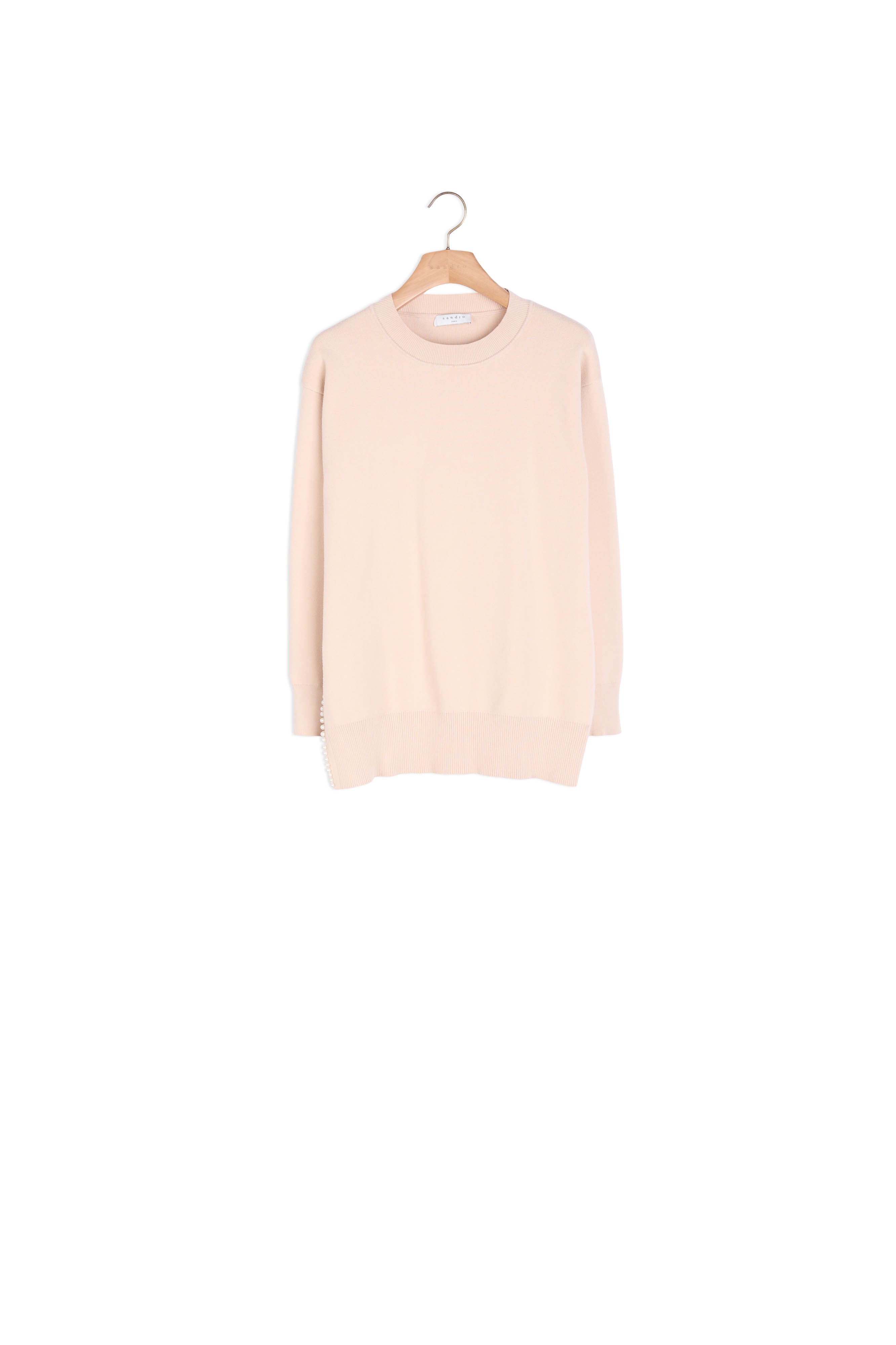 Pull avec une fente brodée de perles Sandro seconde main